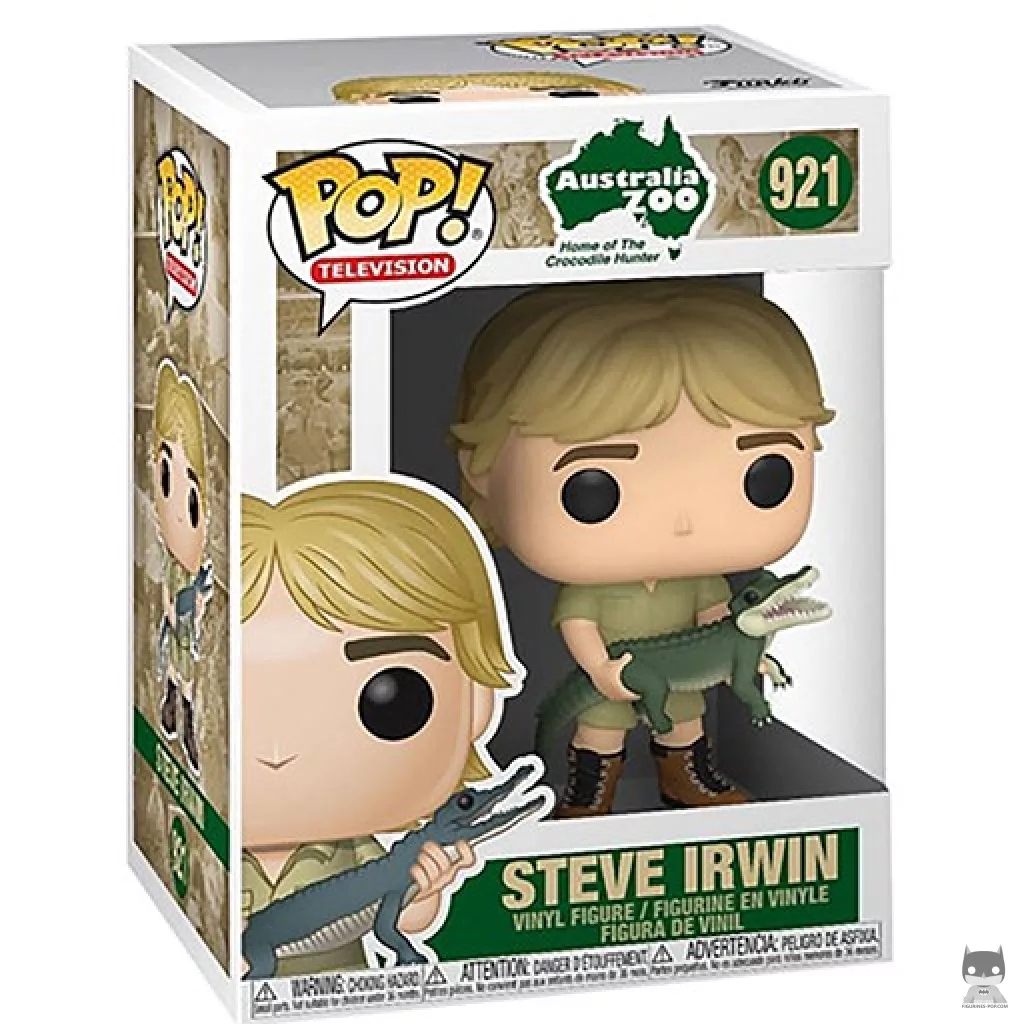 Steve Irwin with Crocodile Funko Pop! figure in its box