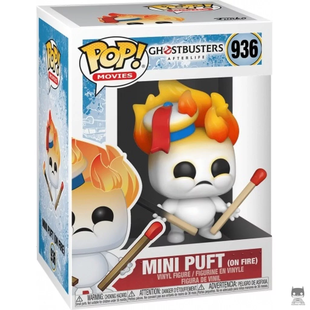 Mini Puft on Fire Funko Pop! figure in its box