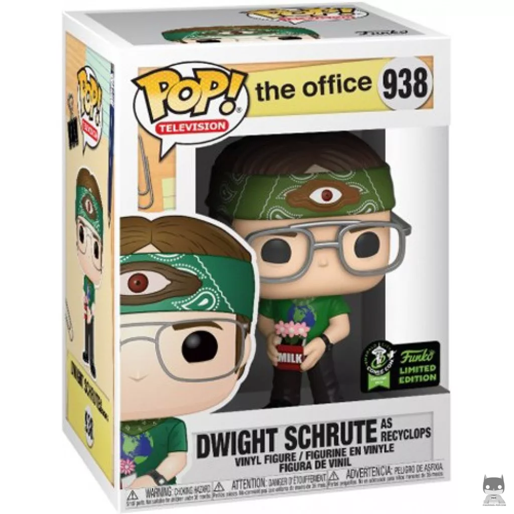 Dwight Schrute as Recyclops Funko Pop! figure in its box