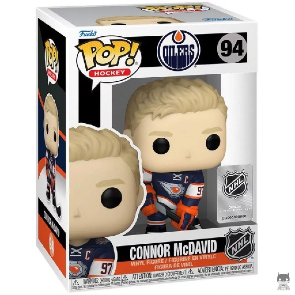 Connor McDavid Funko Pop! figure in its box