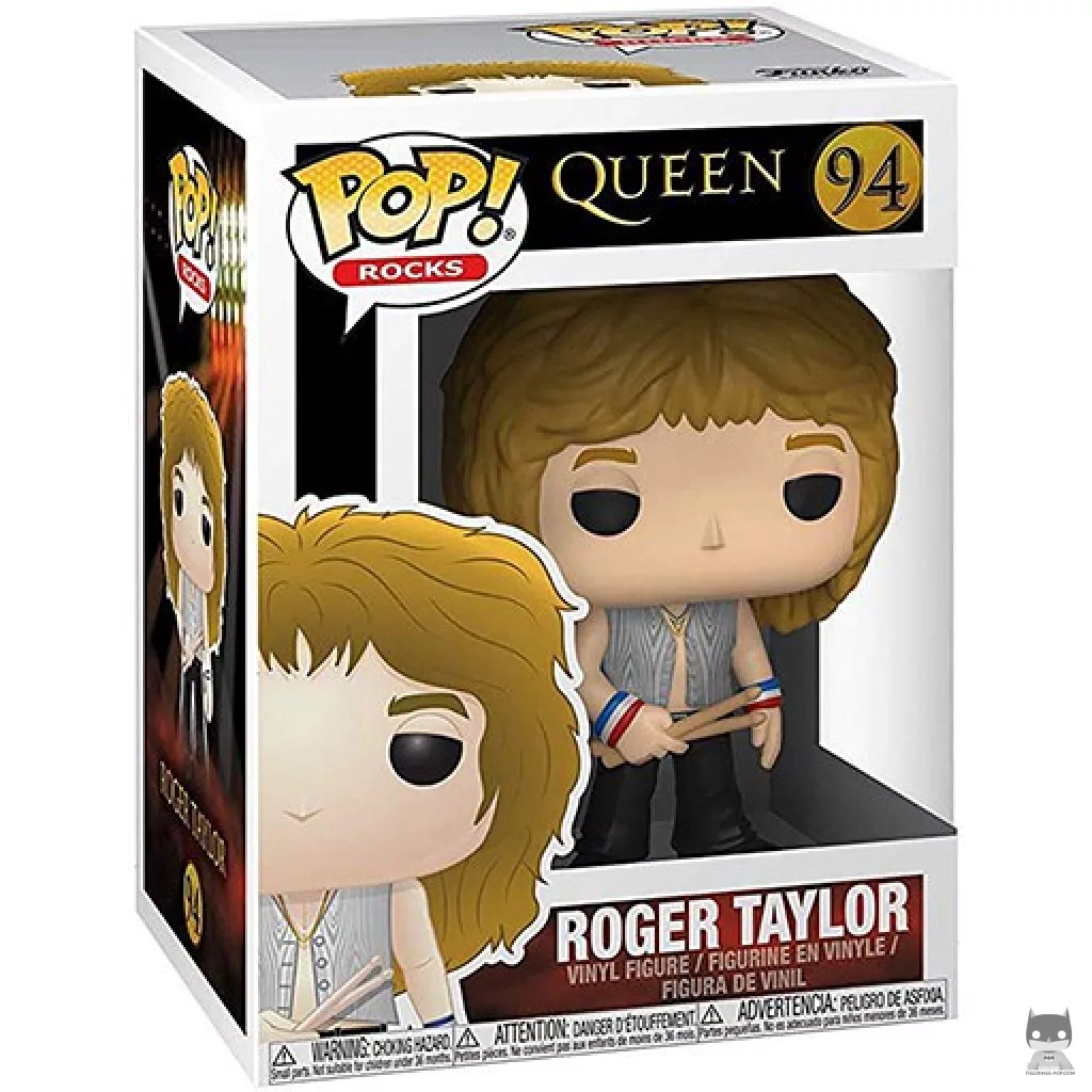 Roger Taylor Funko Pop! figure in its box