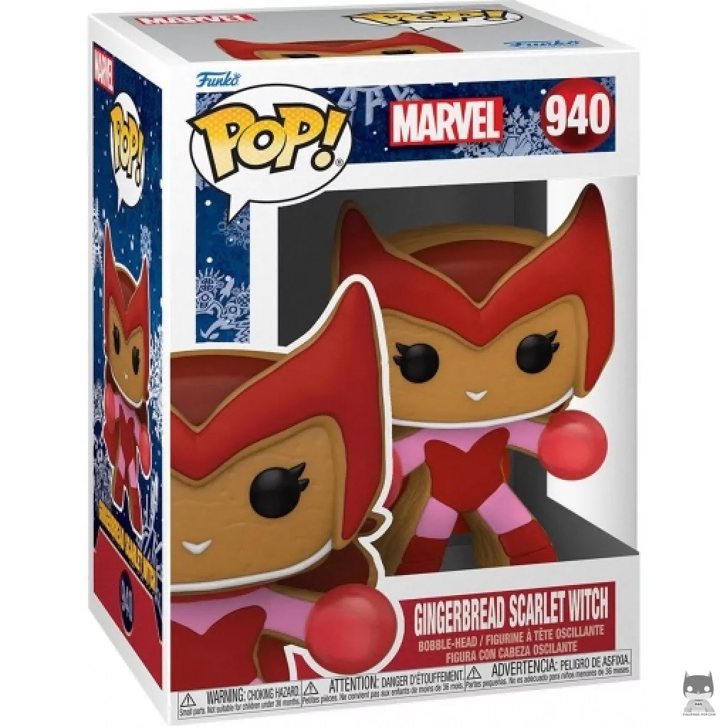 Gingerbread Scarlet Witch Funko Pop! figure in its box
