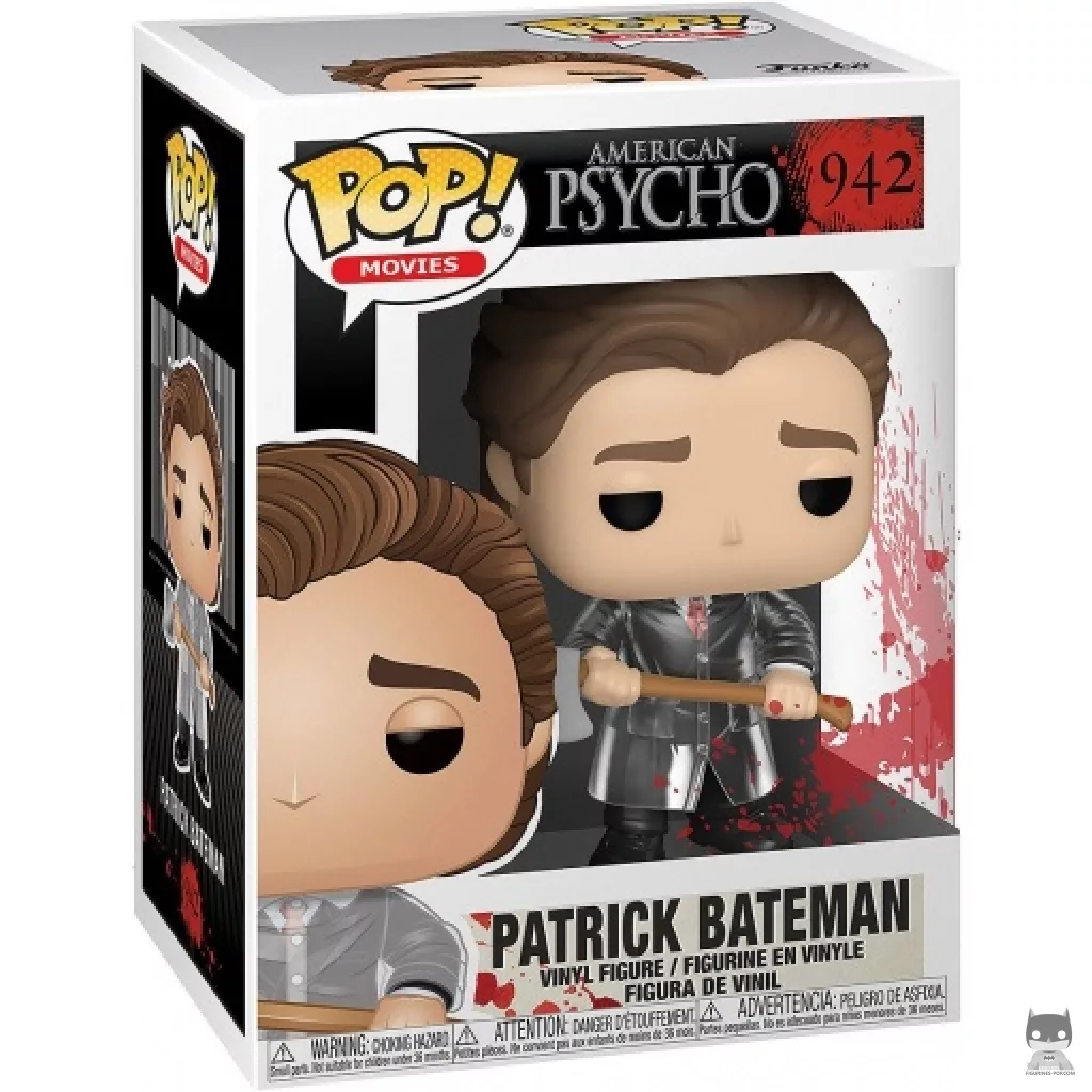 Patrick Bateman with axe Funko Pop! figure in its box