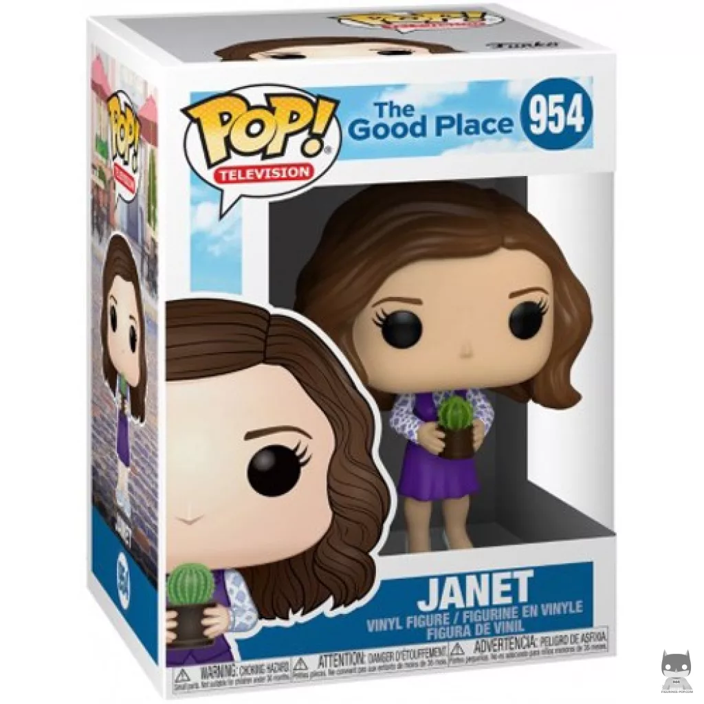 Janet Funko Pop! figure in its box