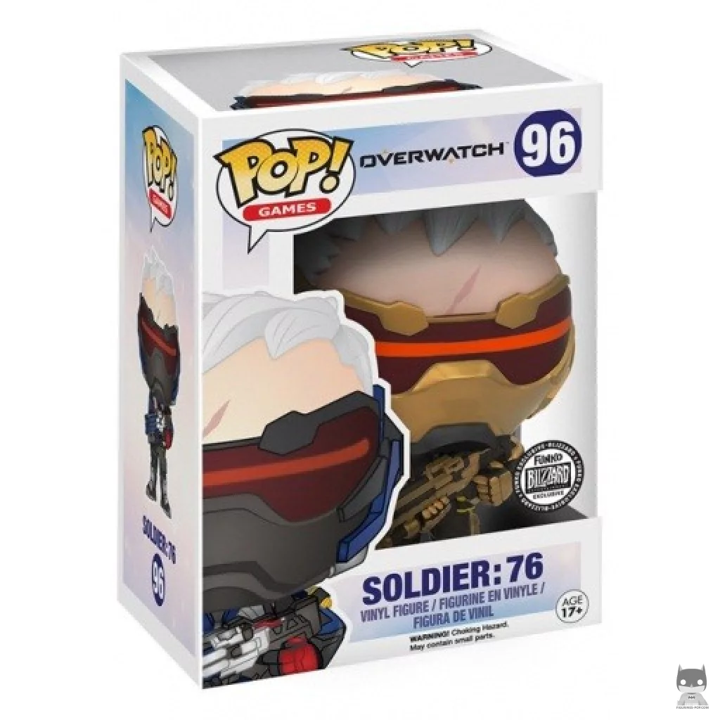 Soldier 76 (Gold) Funko Pop! figure in its box