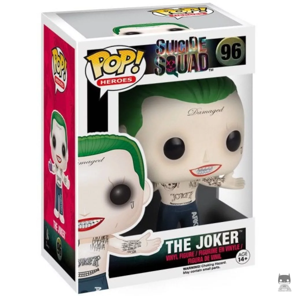 The Joker Shirtless Funko Pop! figure in its box