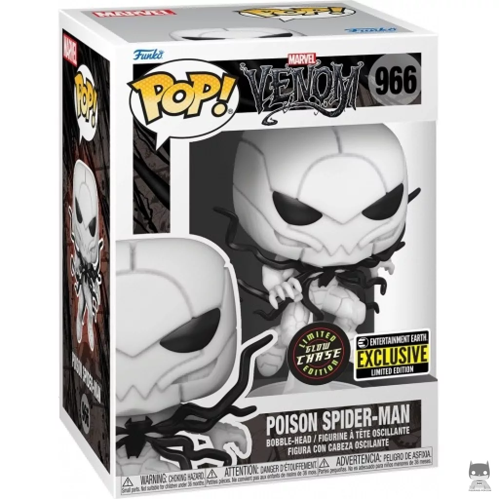 Poison Spider-Man (Chase & Glow in the Dark) Funko Pop! figure in its box