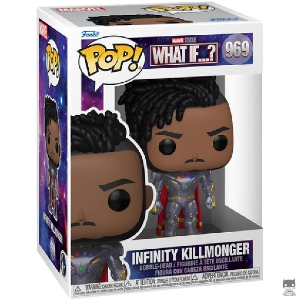 Infinity Killmonger Funko Pop! figure in its box