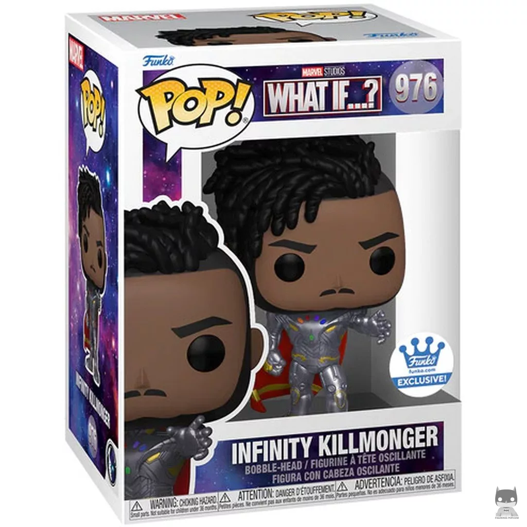 Infinity Killmonger Funko Pop! figure in its box