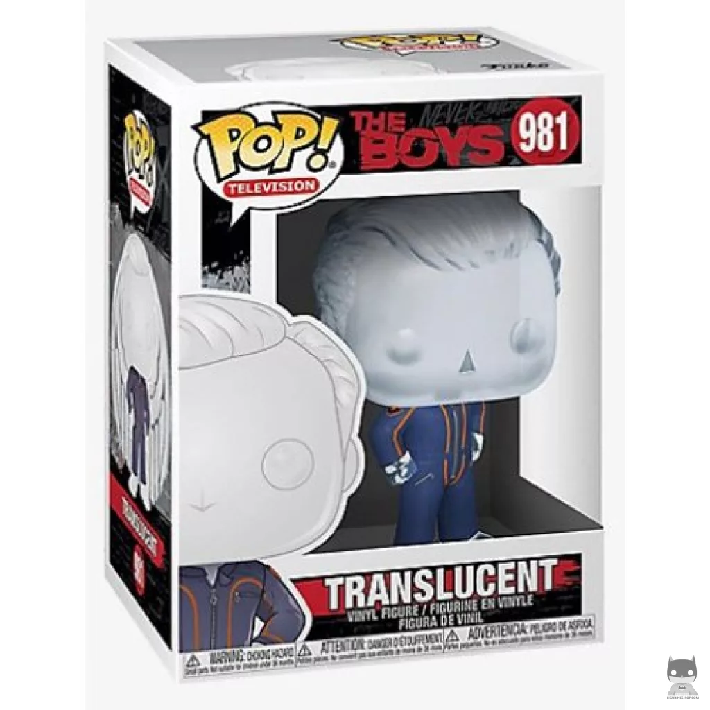 Translucent (Clear) Funko Pop! figure in its box