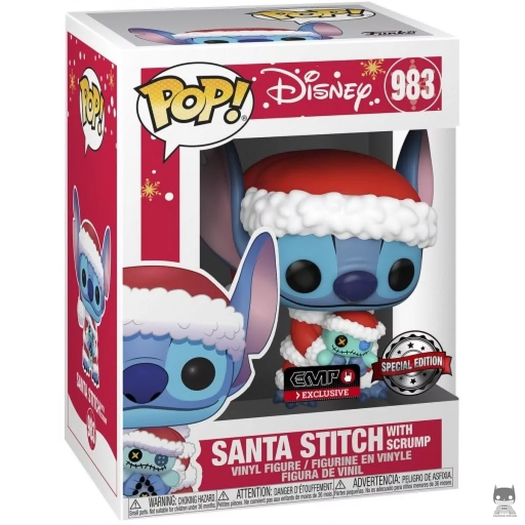 Santa Stitch with Scrump Funko Pop! figure in its box