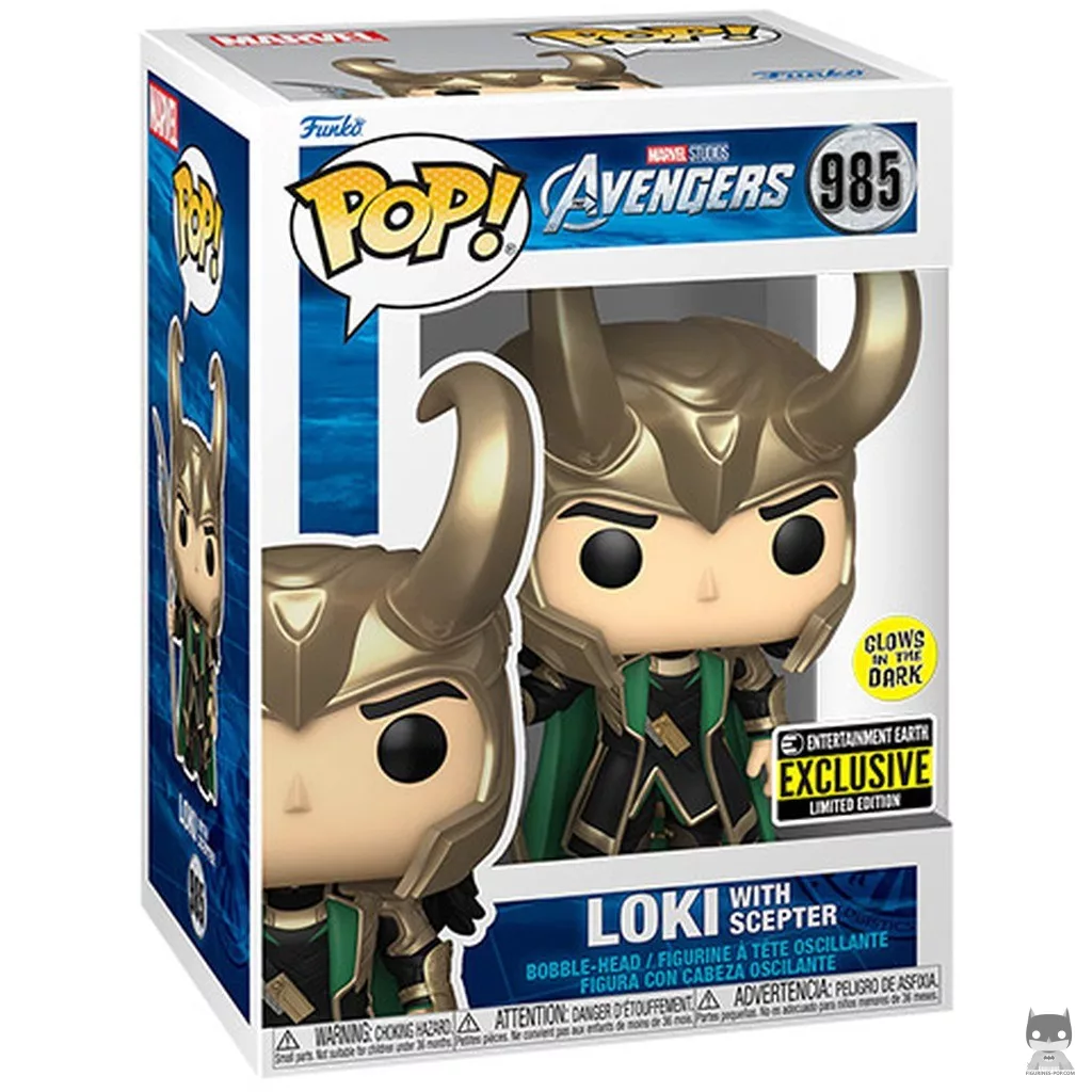Loki (Glow in the Dark) Funko Pop! figure in its box
