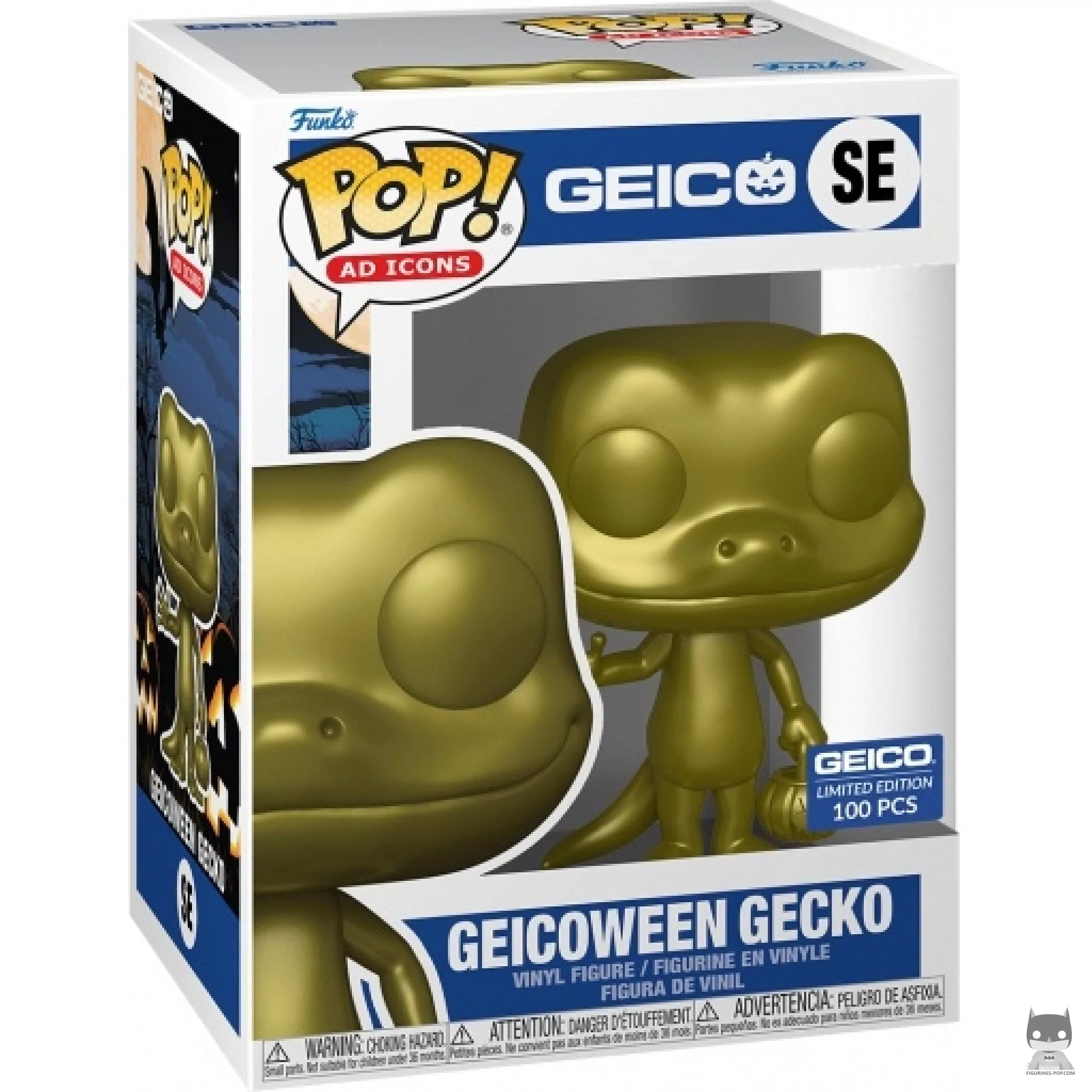Geicoween Gecko (Gold) Funko Pop! figure in its box