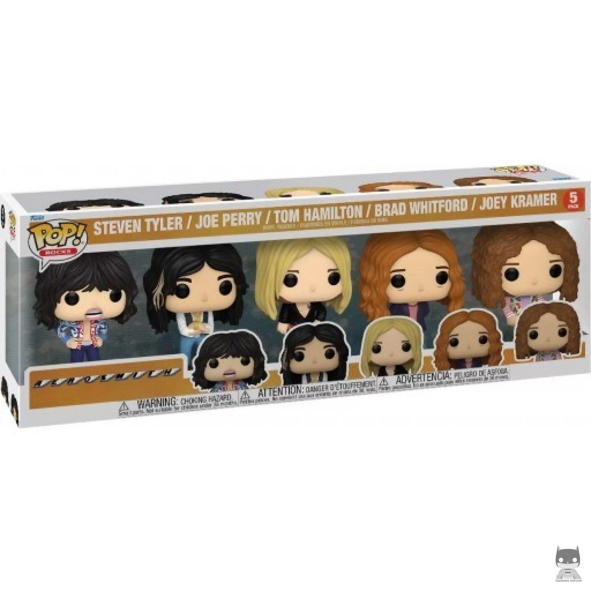 Steven Tyler, Joe Perry, Tom Hamilton, Brad Whitford & Joey Kramer Funko Pop! figure in its box
