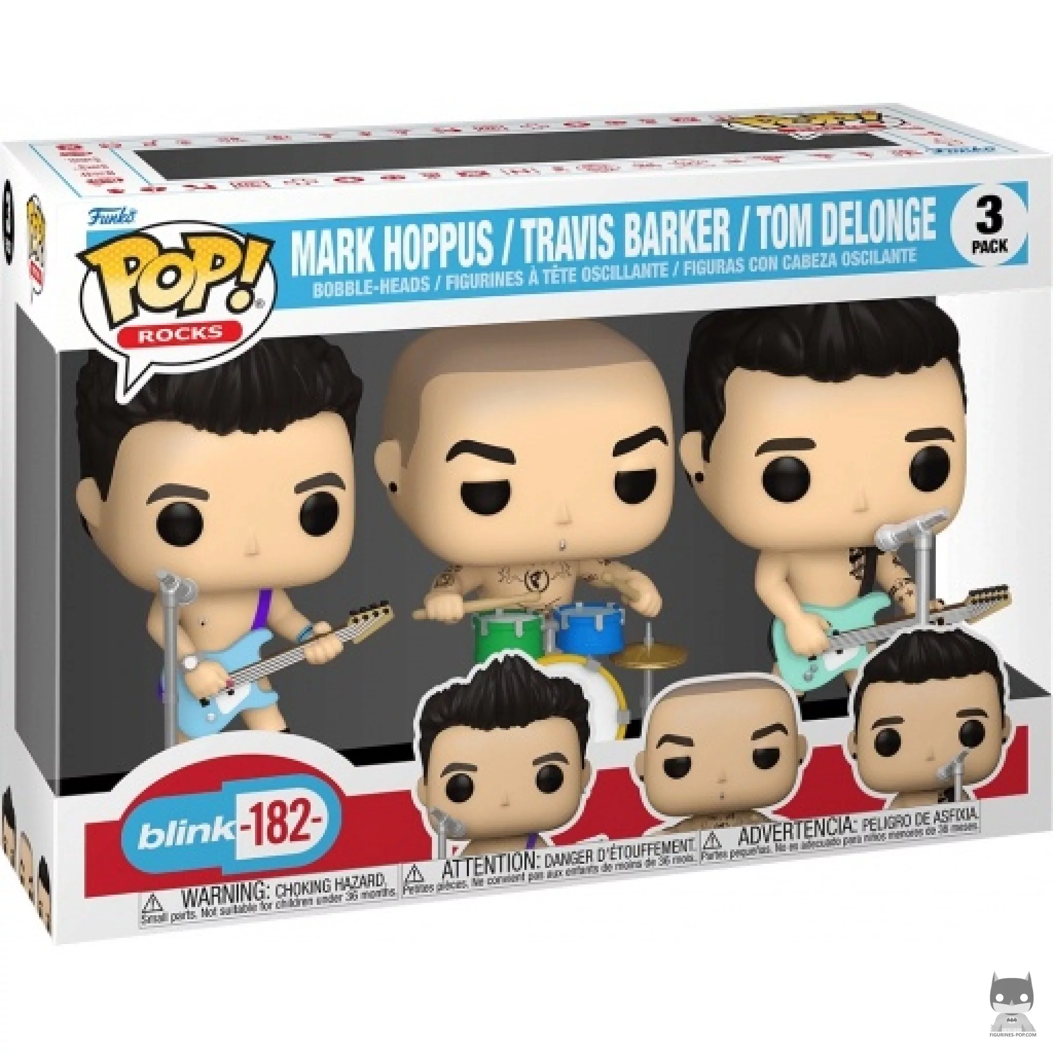 Mark Hoppus , Travis Barker & Tom Delonge Funko Pop! figure in its box