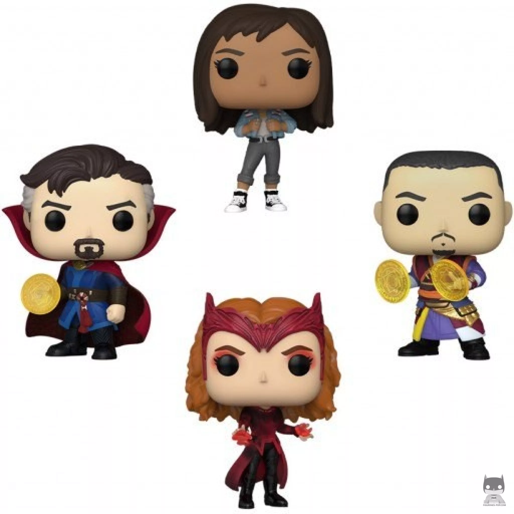 Doctor Strange, America Chavez, Scarlet Witch & Wong (Glow in the Dark) Funko Pop! figure (Doctor Strange Multiverse of Madness)