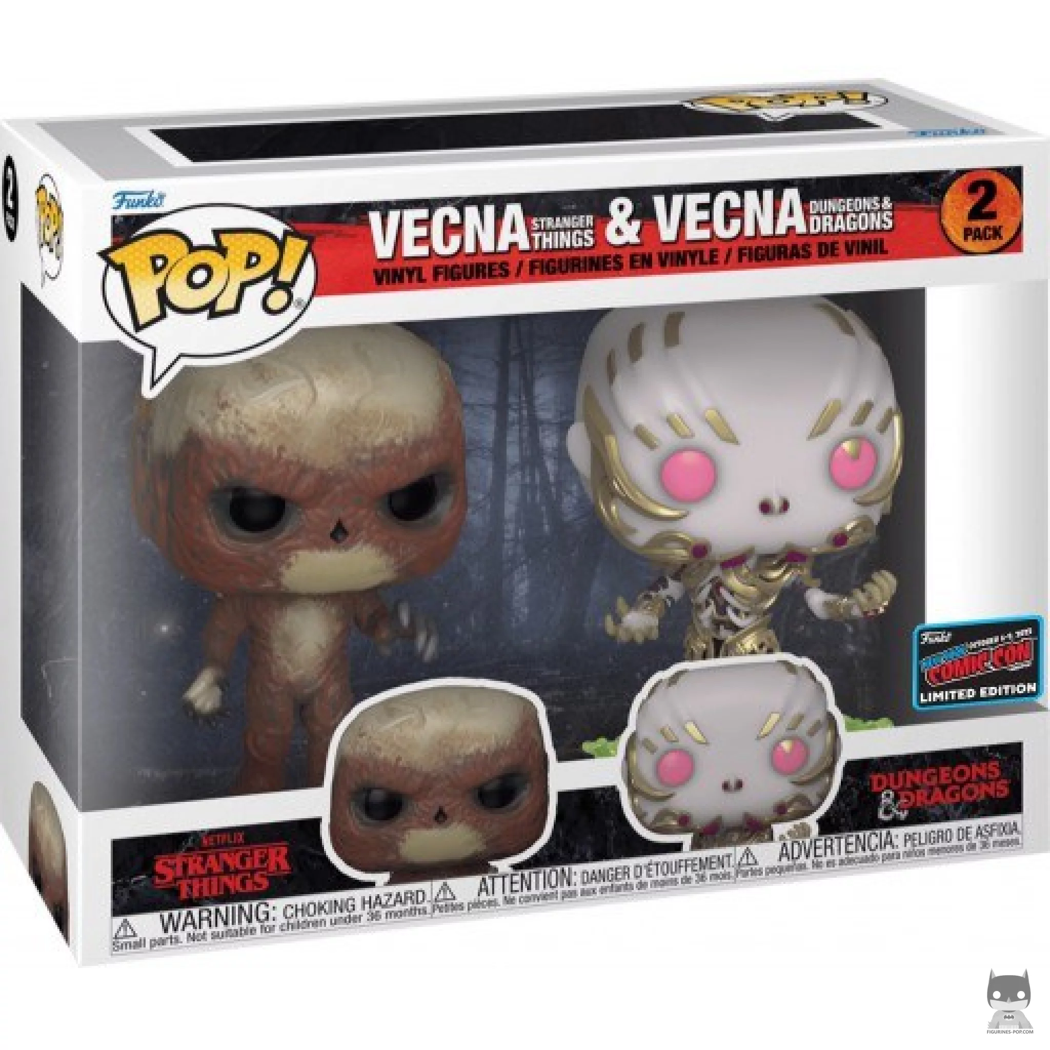 Vecna Stranger Things & Vecna Dungeons and Dragons Funko Pop! figure in its box