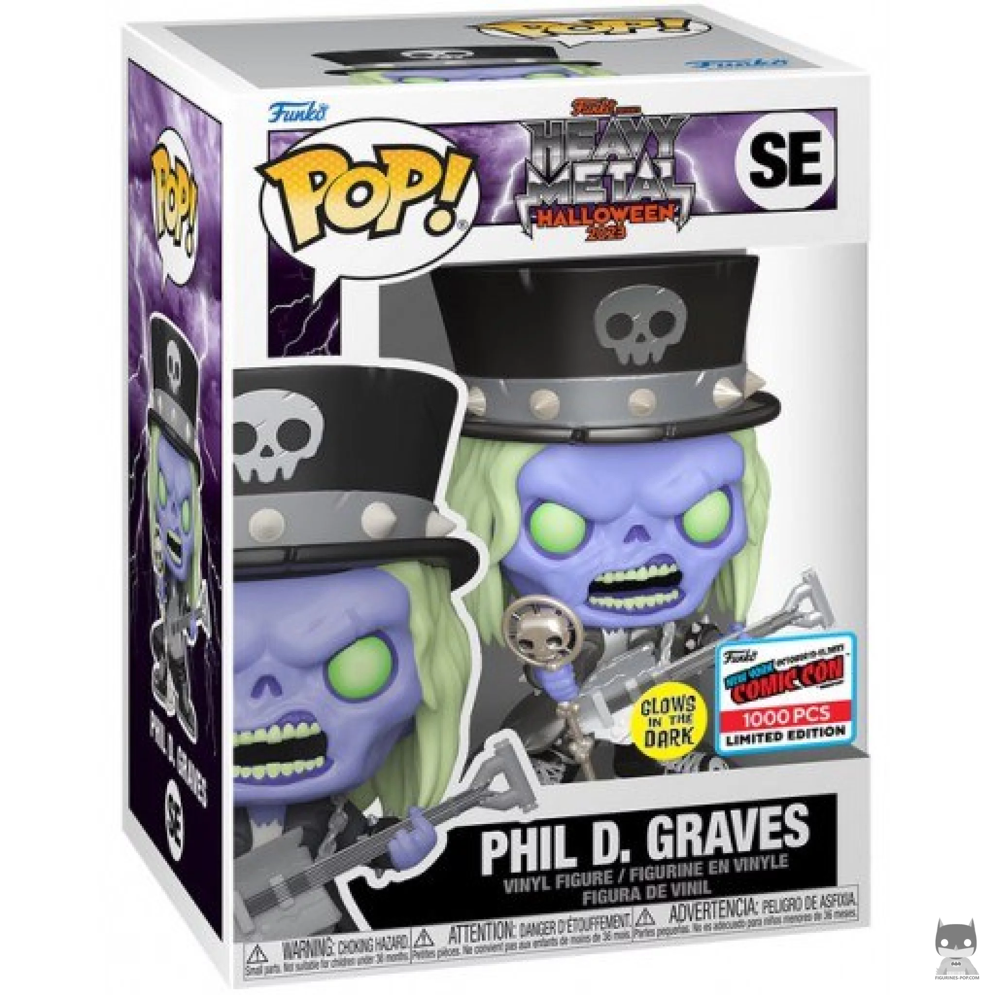 Phil D. Graves (Heavy Metal) (Glow in the Dark) Funko Pop! figure in its box