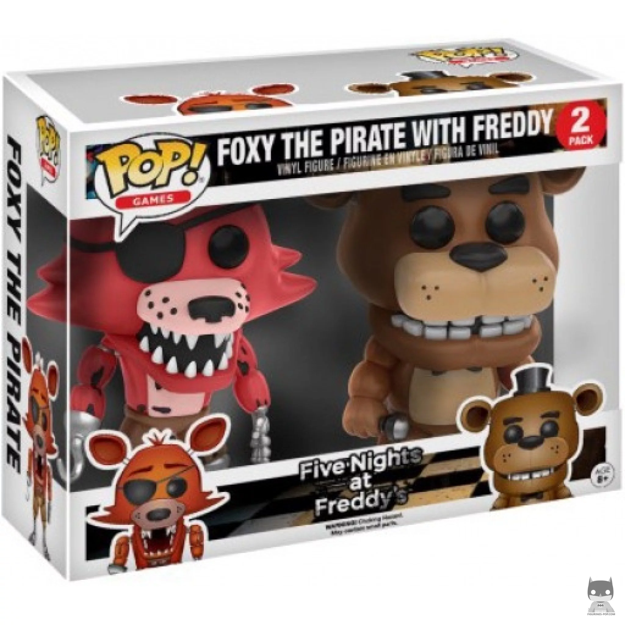 Foxy the Pirate & Freddy Funko Pop! figure in its box