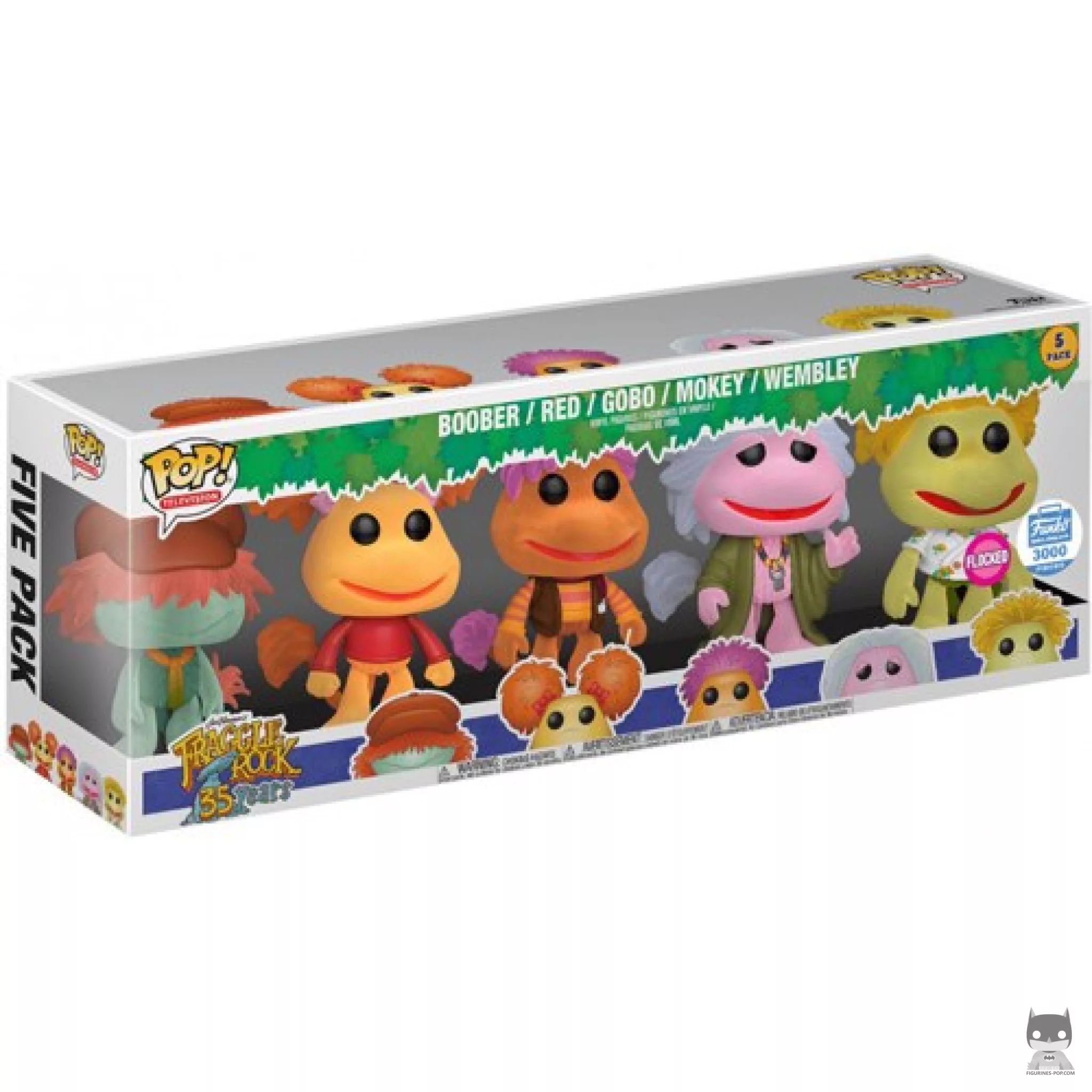 Fraggle Rock Pack (Flocked) Funko Pop! figure in its box