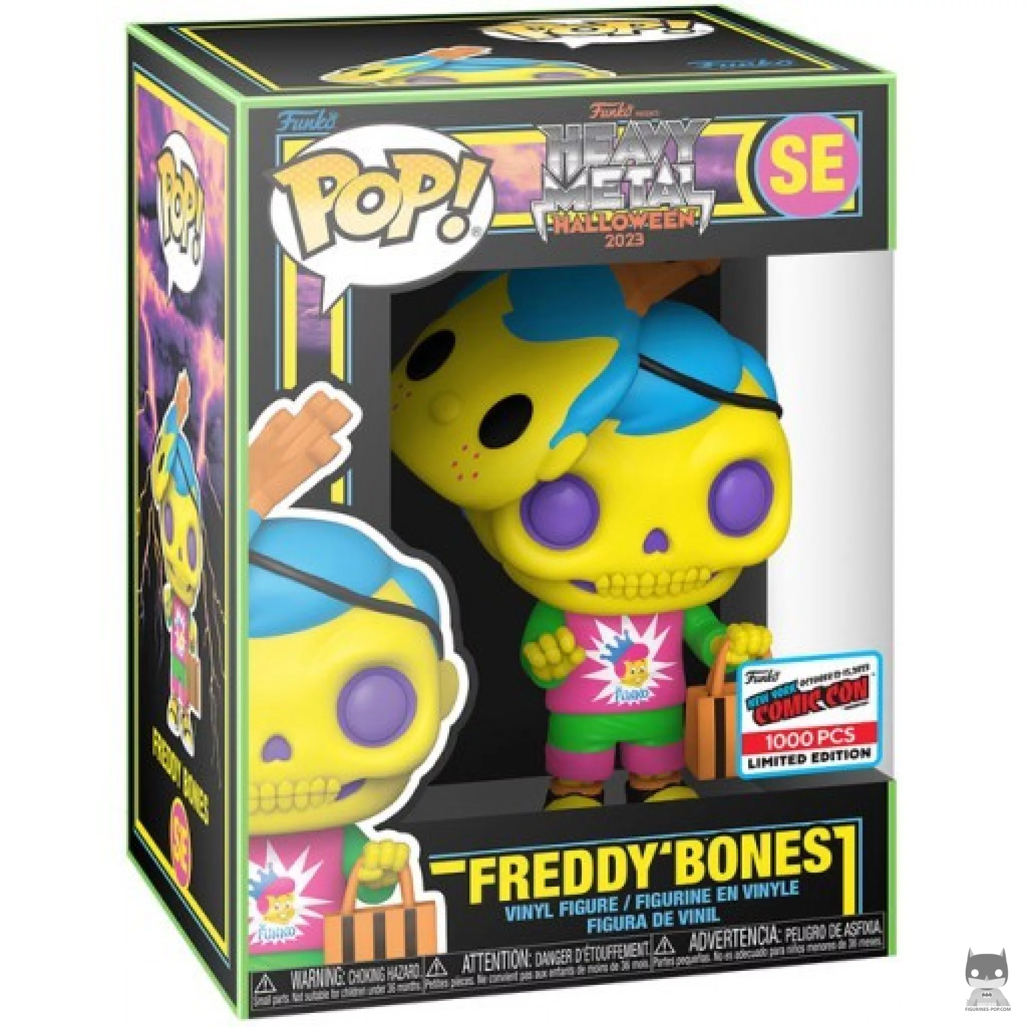 Freddy Bones (Heavy Metal) (Black Light) Funko Pop! figure in its box