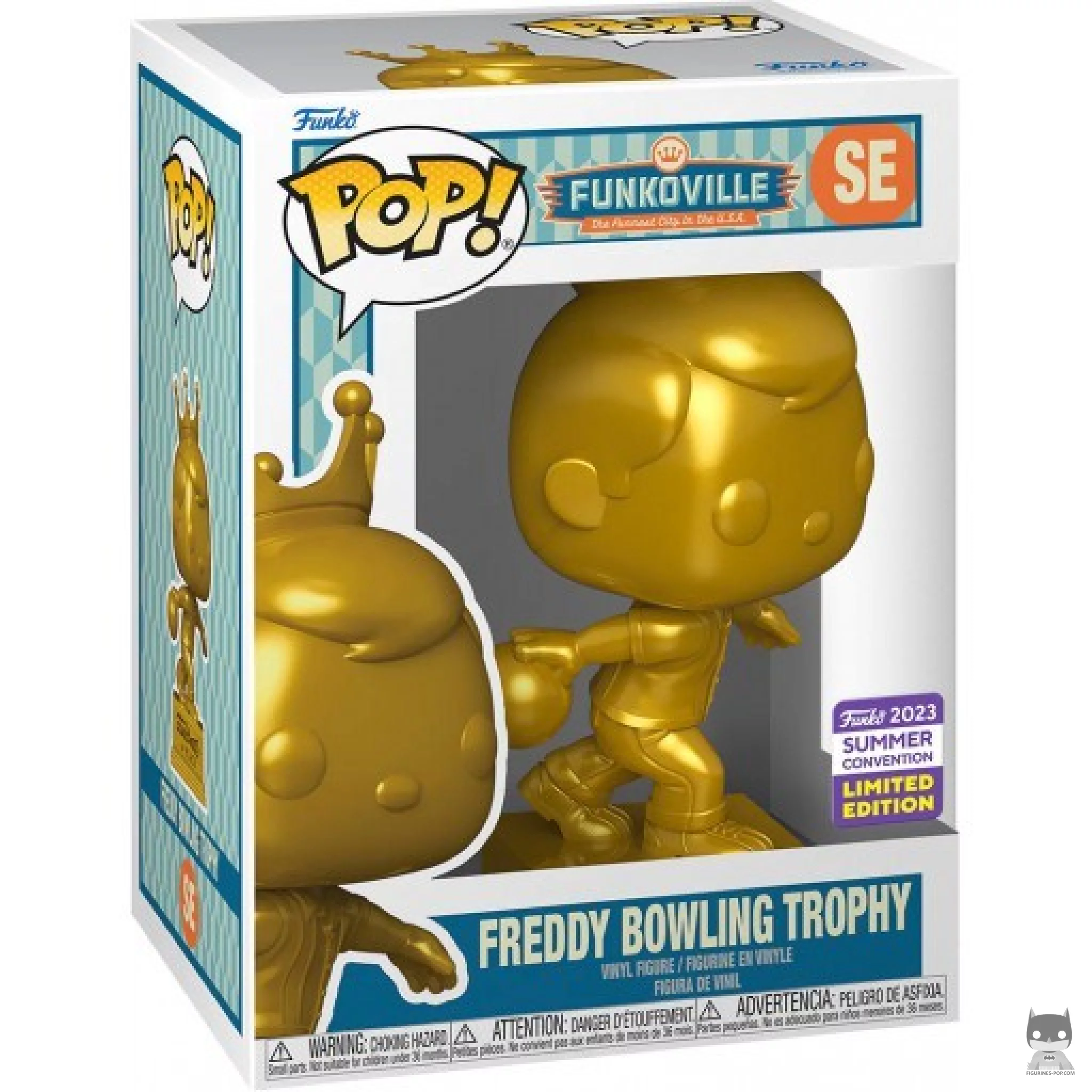 Freddy Bowling Trophy (Gold) Funko Pop! figure in its box