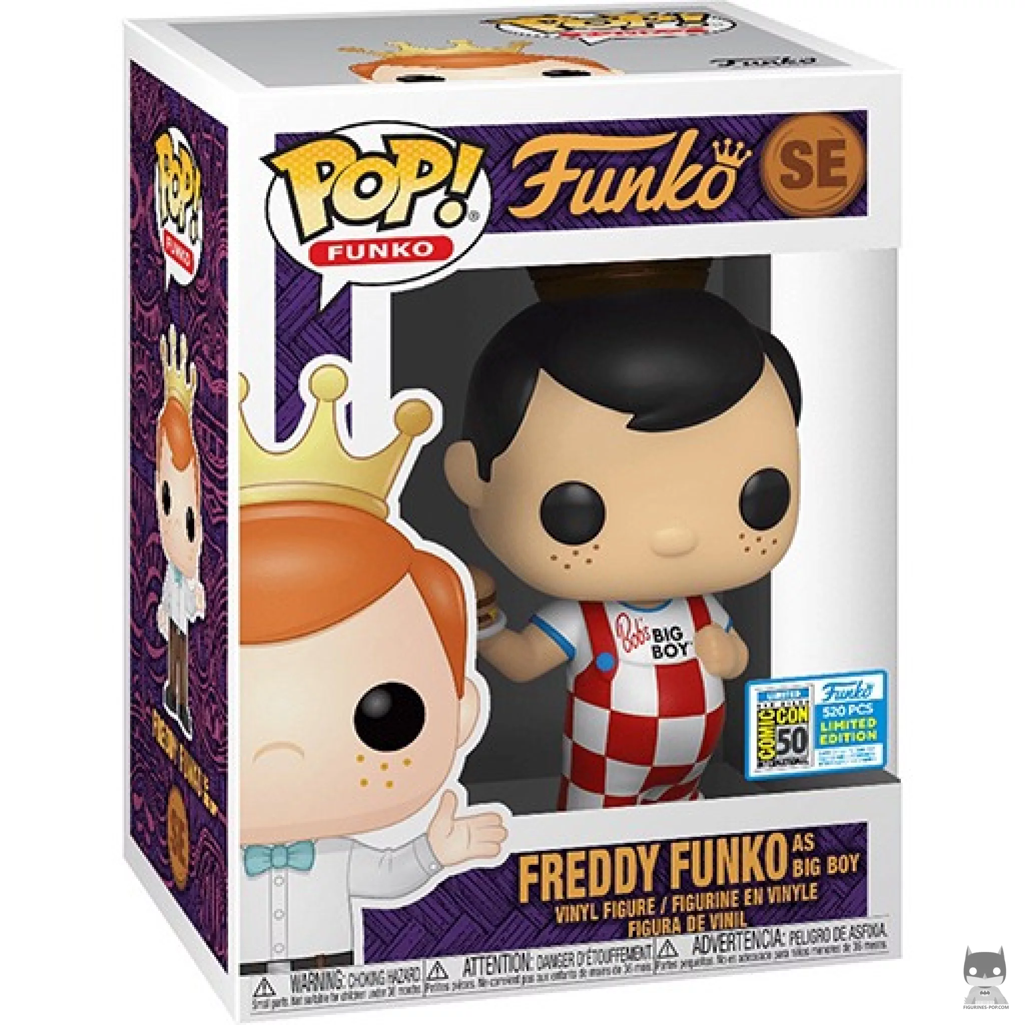 Freddy Funko as Big Boy Funko Pop! figure in its box