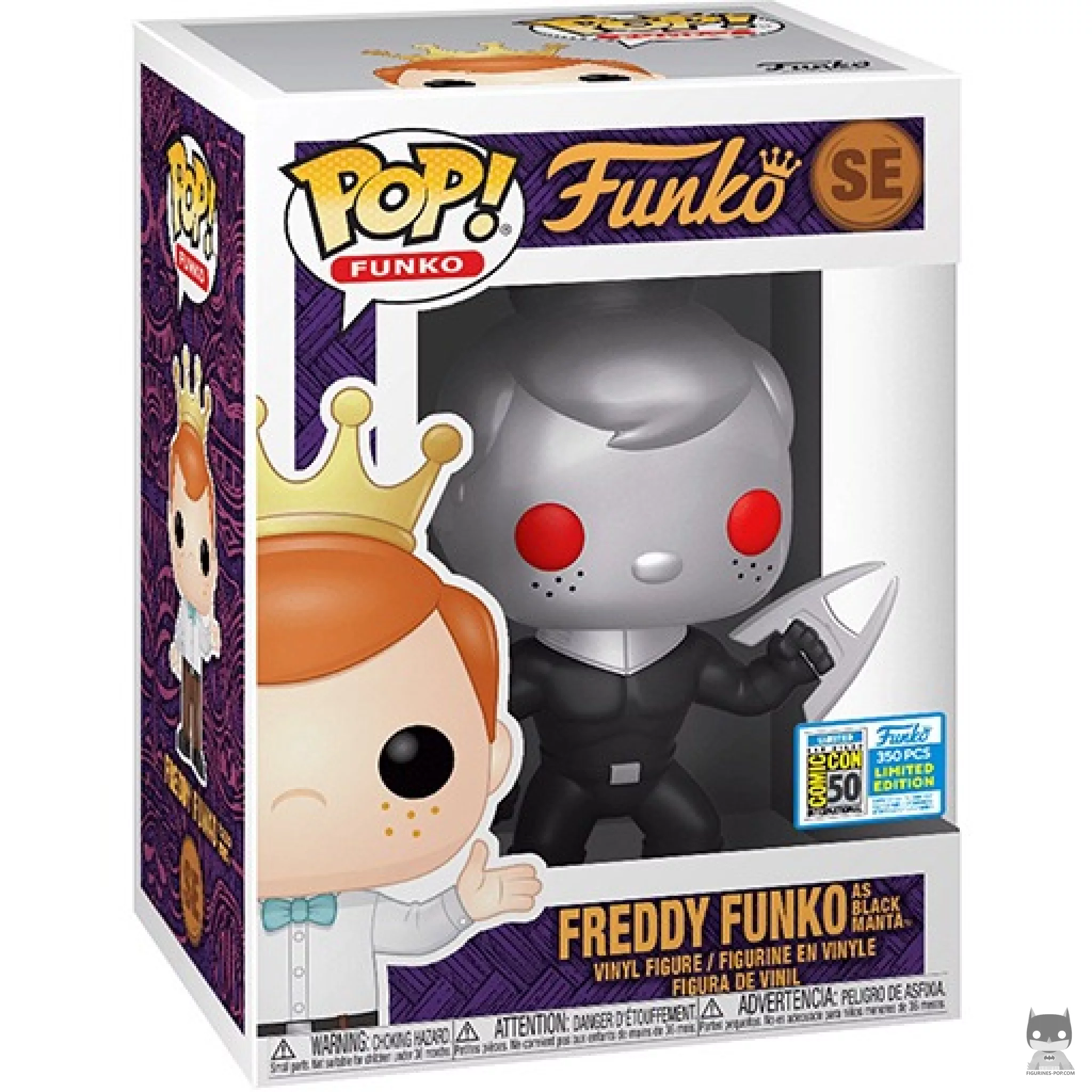 Freddy Funko as Black Manta Funko Pop! figure in its box