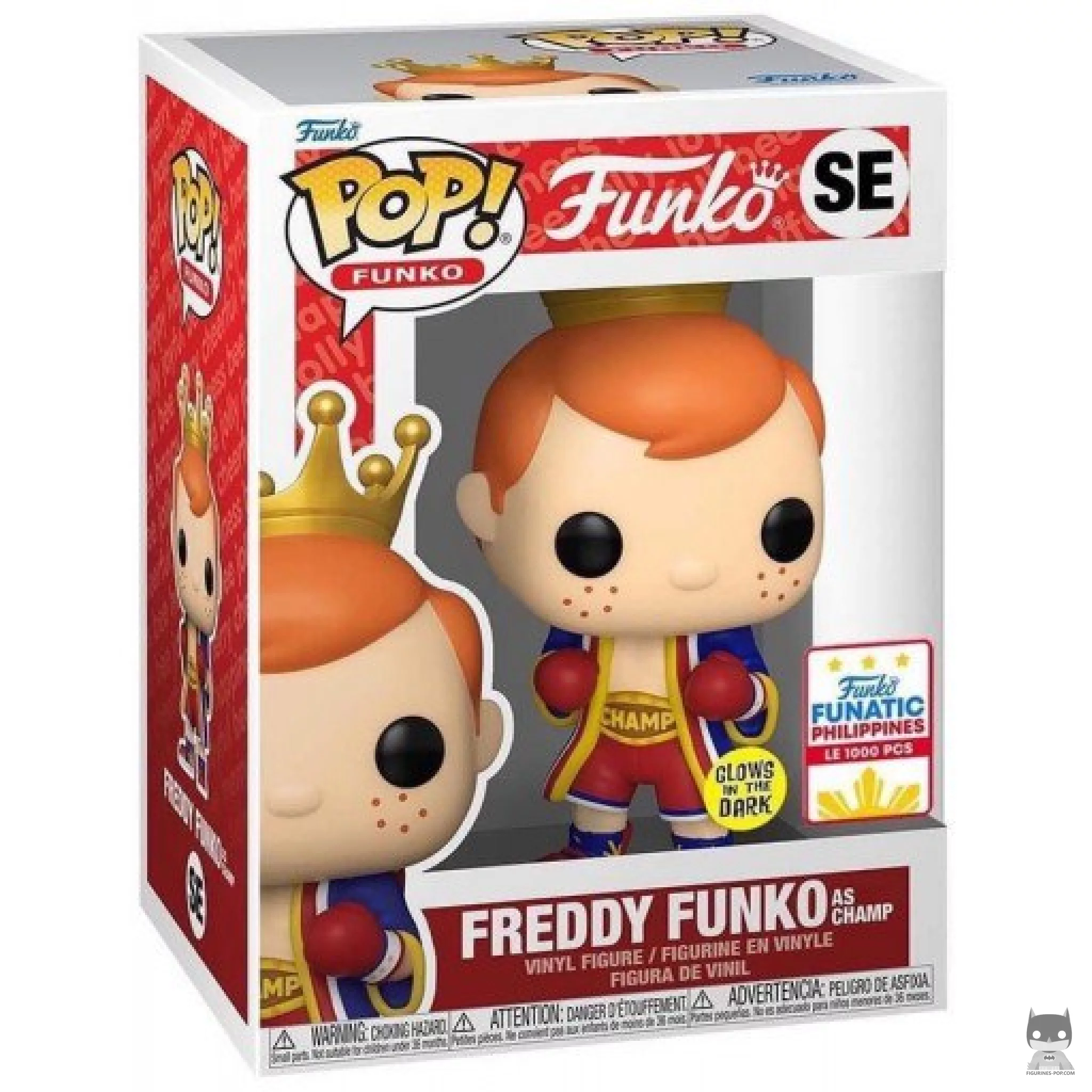 Freddy Funko as Boxing Champ (Glow in the Dark) Funko Pop! figure in its box