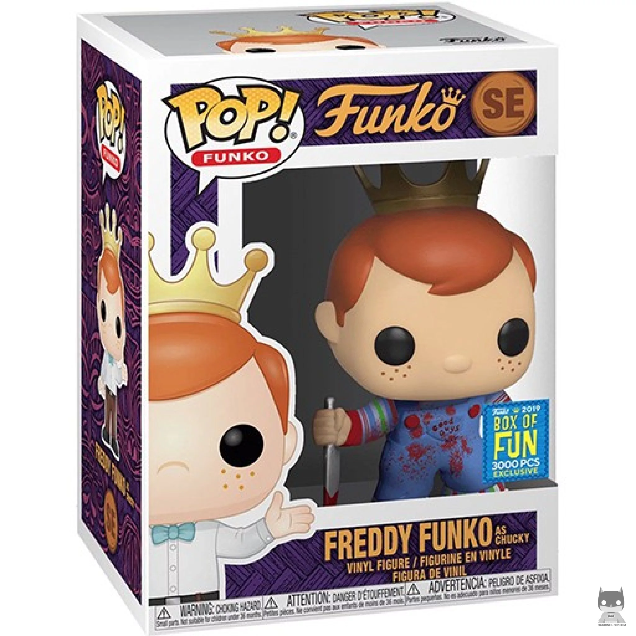 Freddy Funko as Chucky Funko Pop! figure in its box