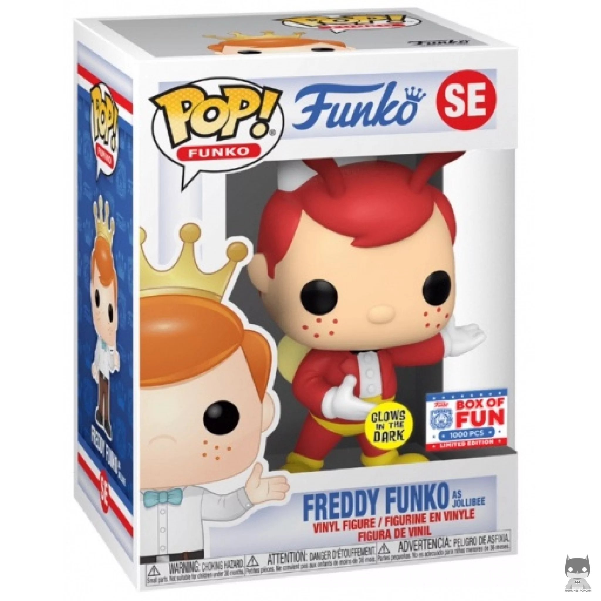 Freddy Funko as Jollibee (Glow in the Dark) Funko Pop! figure in its box
