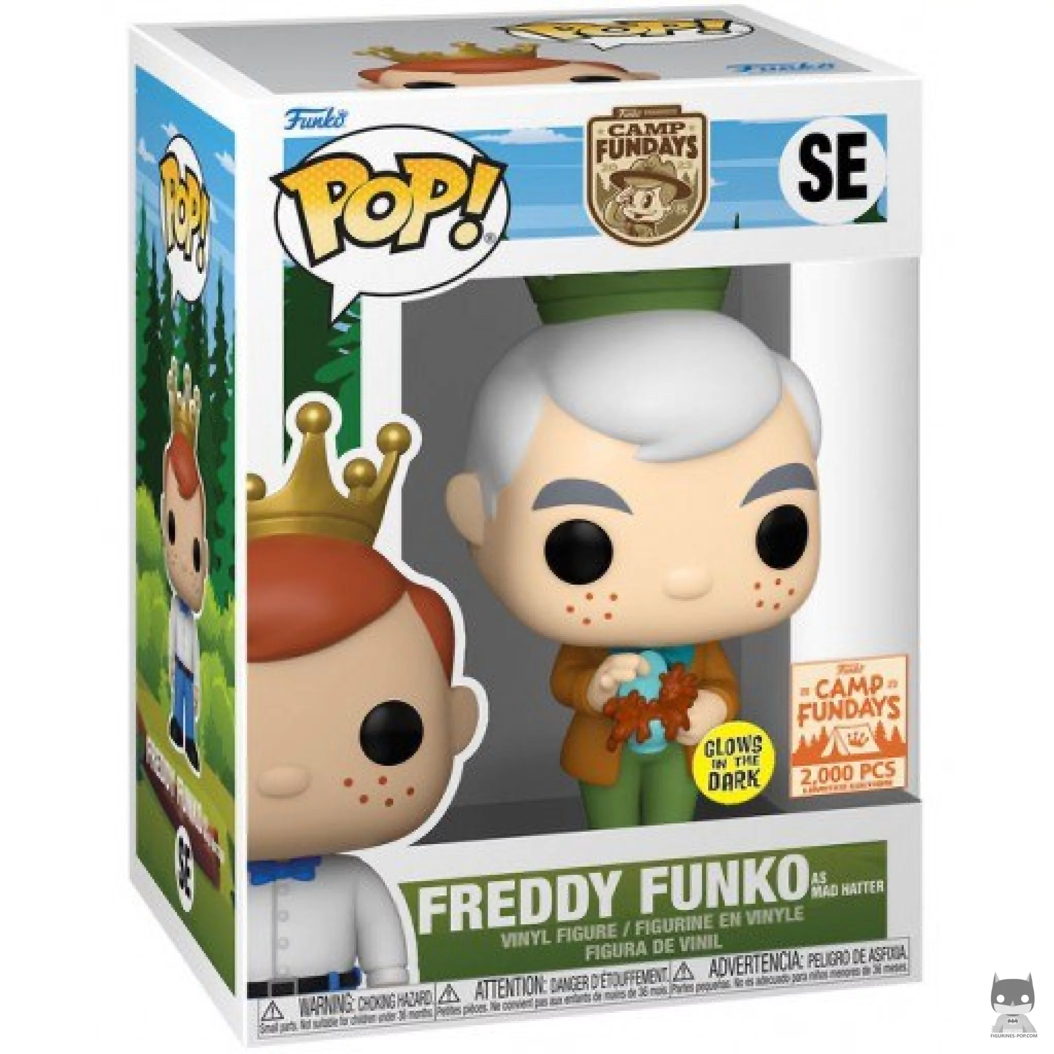 Freddy Funko As Mad Hatter - Glow In The Dark Funko Pop! figure in its box