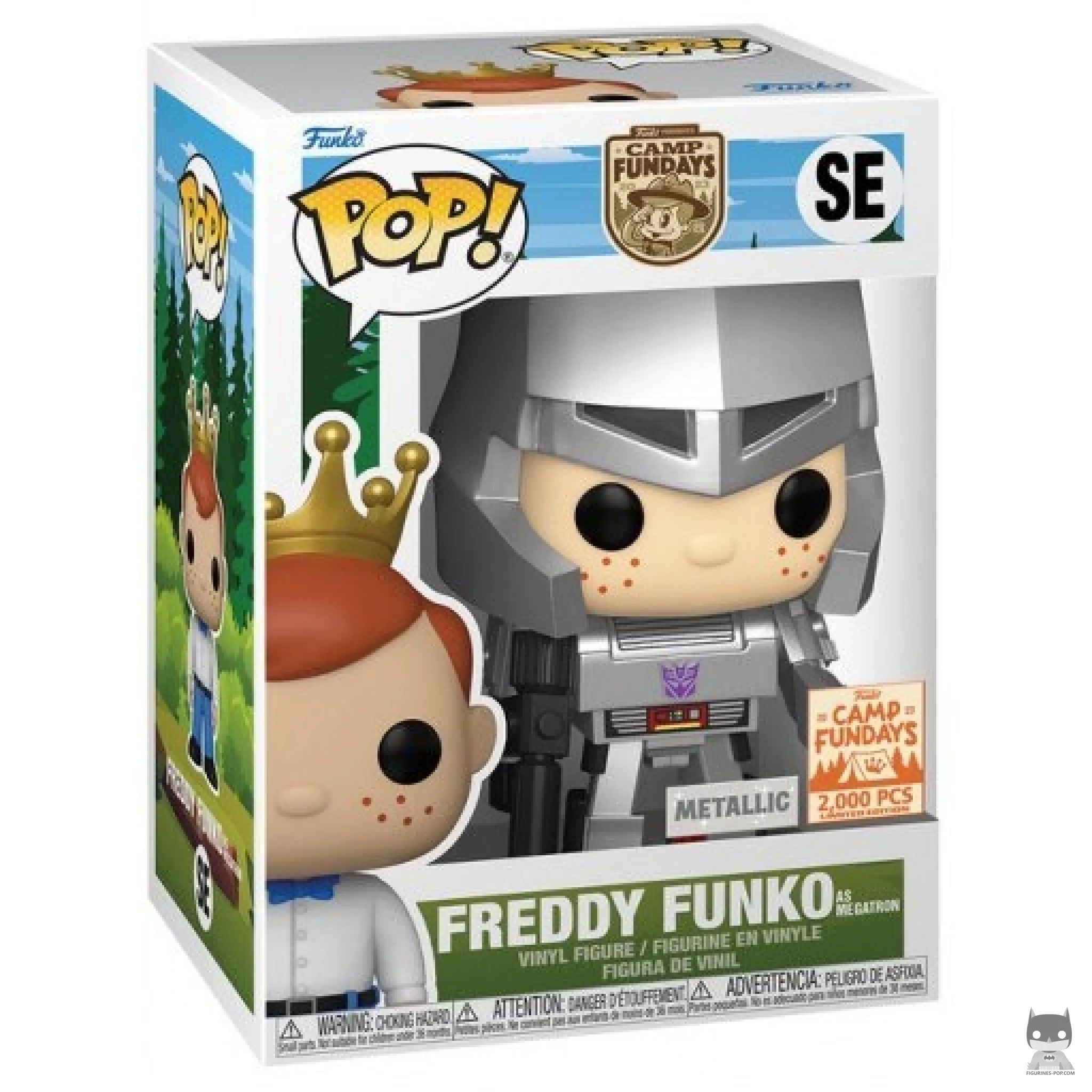 Freddy Funko As Megatron - Metallic Funko Pop! figure in its box