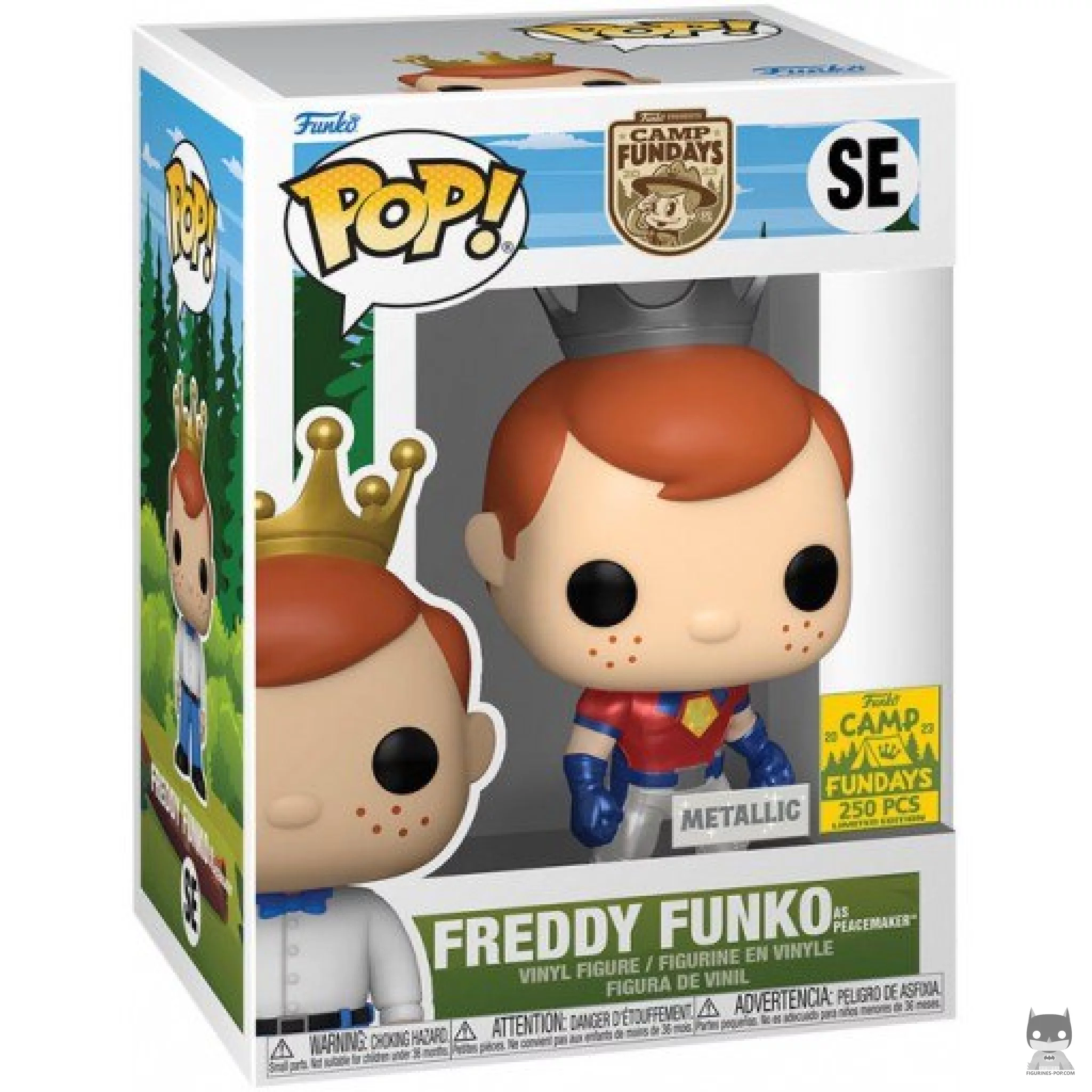 Freddy Funko as Peacemaker (Metallic) Funko Pop! figure in its box
