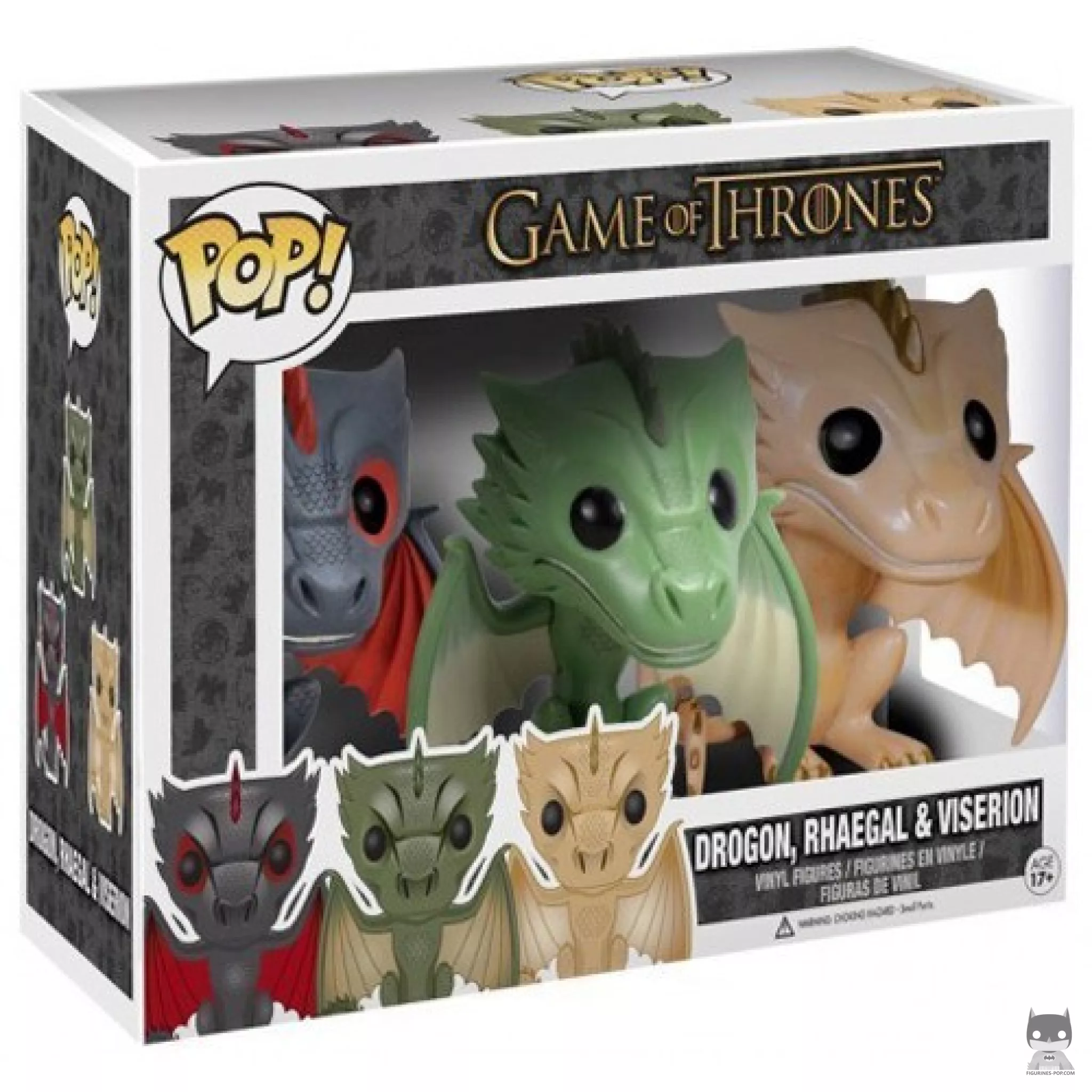 Drogon, Rhaegal & Viserion Funko Pop! figure in its box