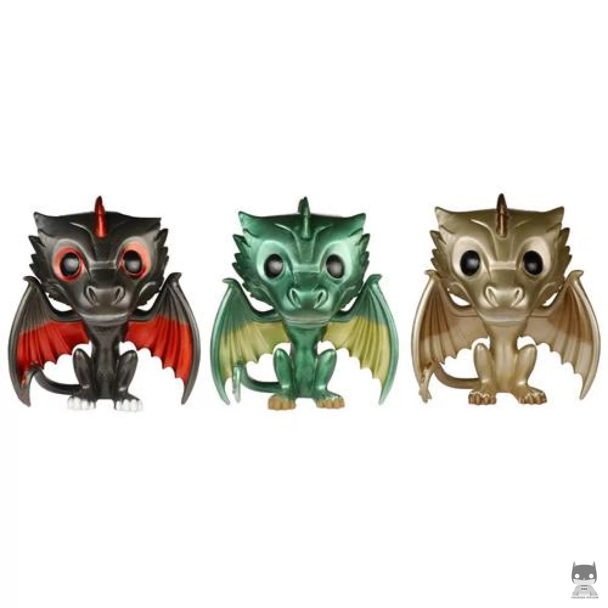 Drogon, Viserion, & Rhaegal (Metallic) Funko Pop! figure (Game of Thrones)