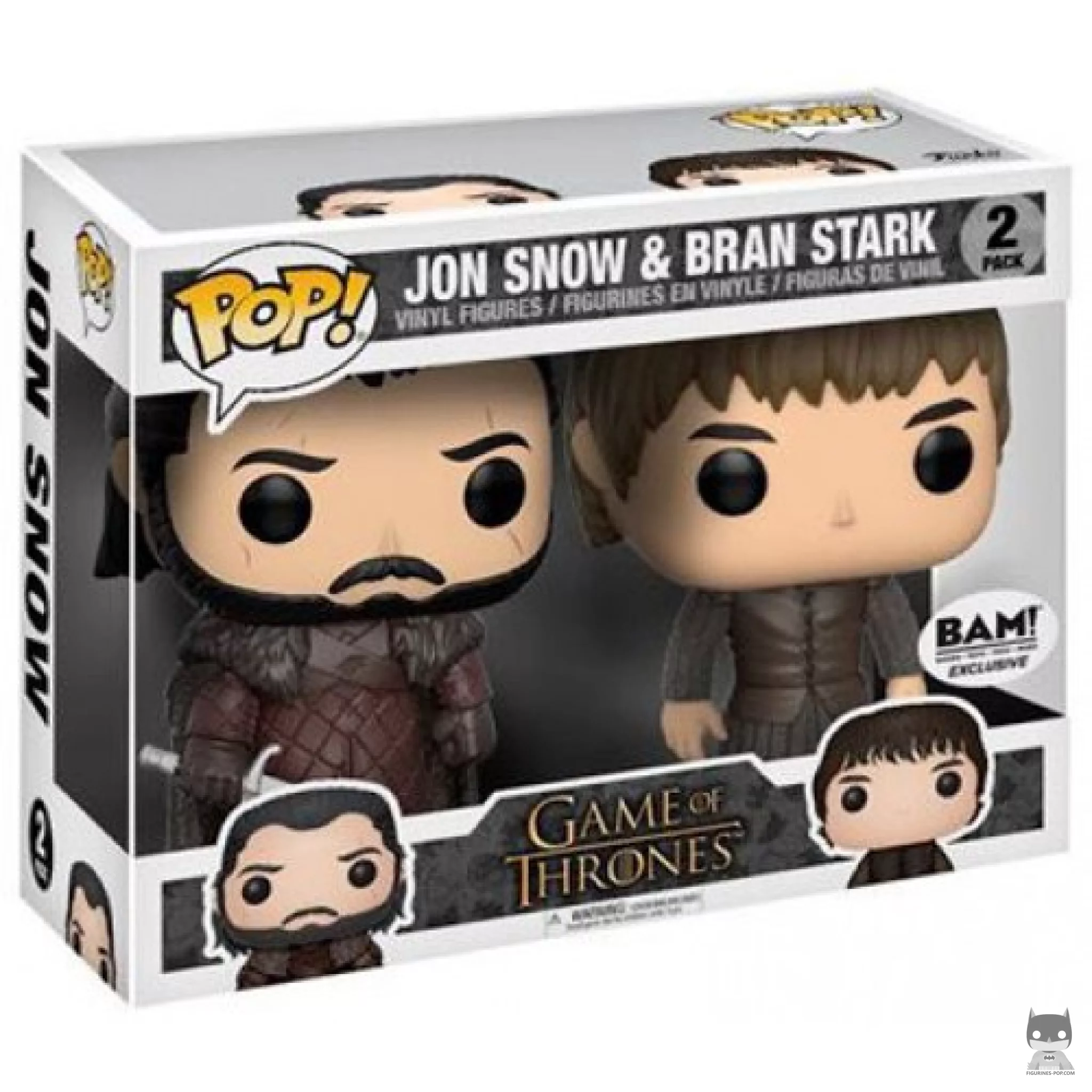 Jon Snow & Bran Stark Funko Pop! figure in its box