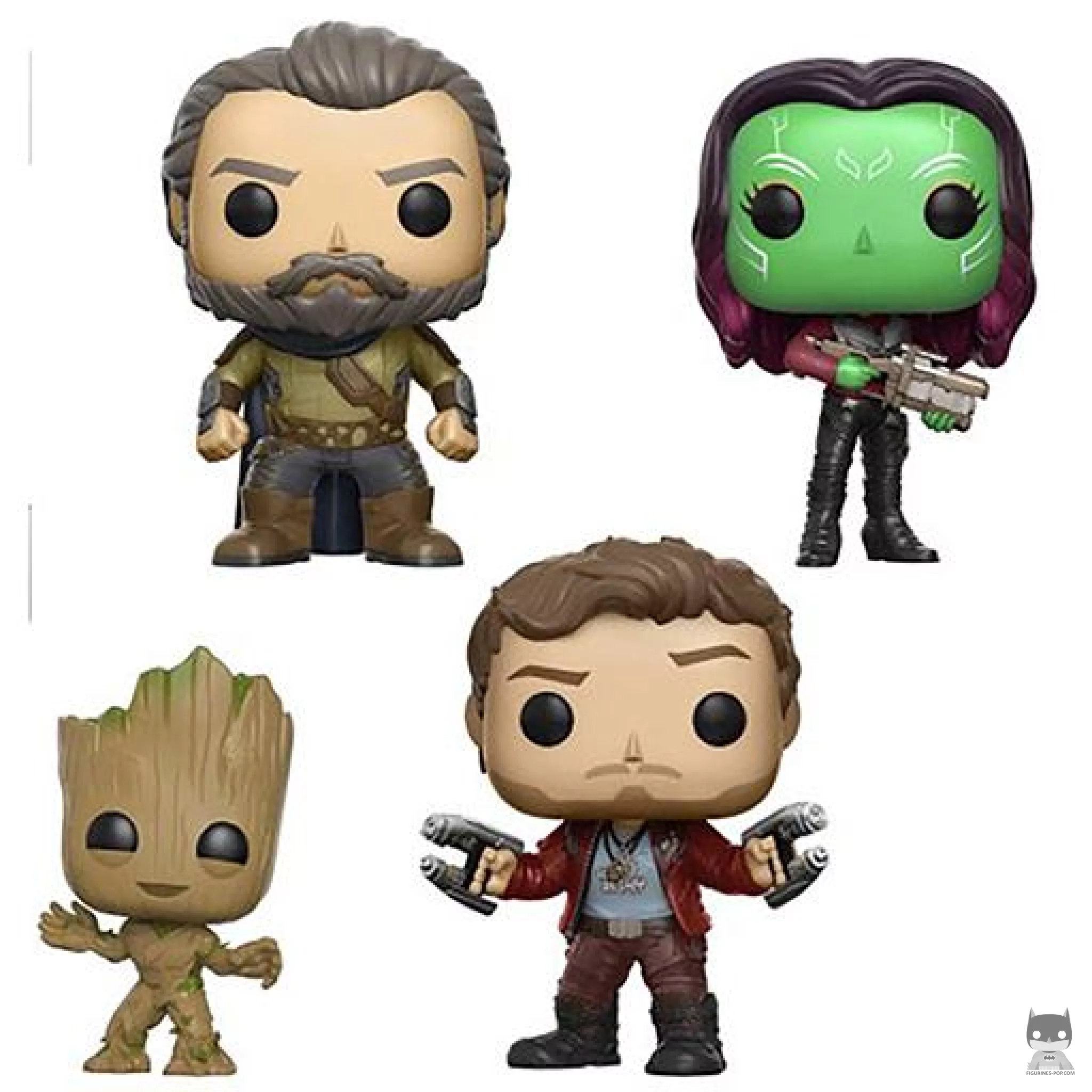 Groot, Star-Lord, Ego & Gamora Funko Pop! figure (Guardians of the Galaxy vol. 2)