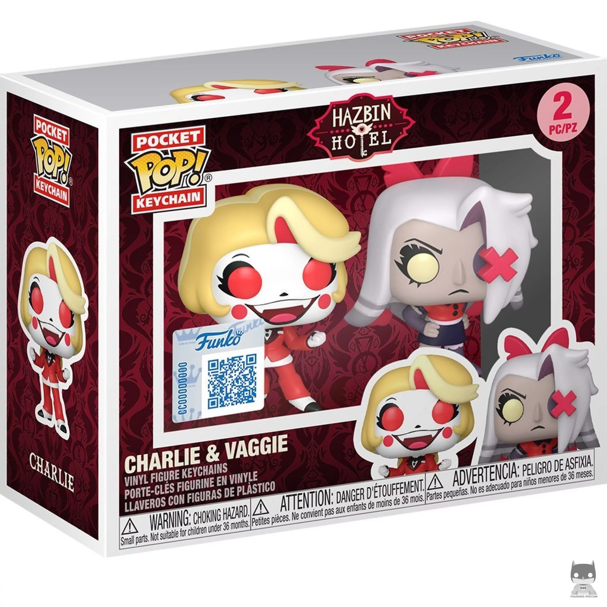 Charlie & Vaggie Funko Pop! figure in its box