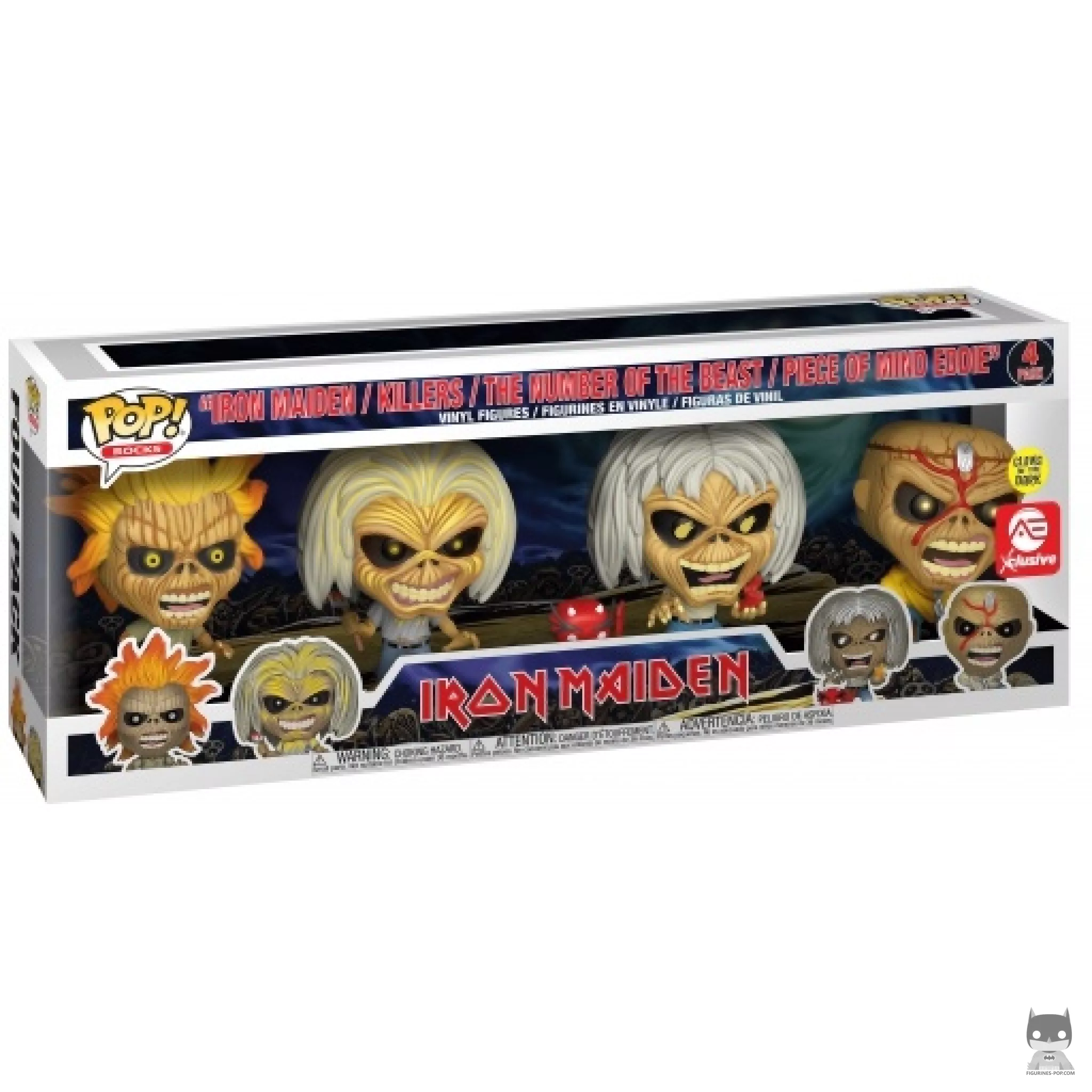 Iron Maiden, Killers, The Number of the Beast & Piece of Mind Eddie Funko Pop! figure in its box