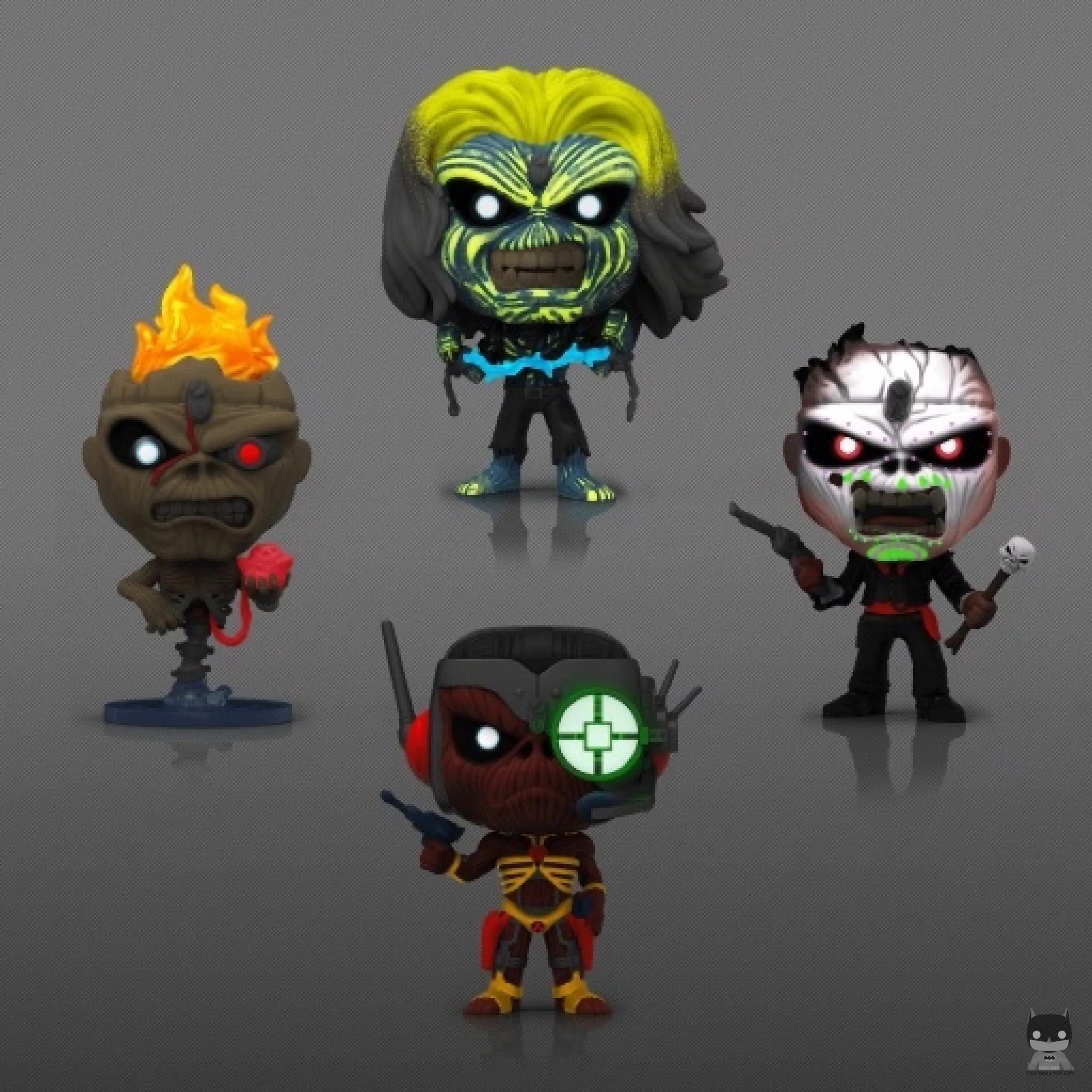 Live After Death, Seventh Son, Night Of The Dead & Somewhere In The Eddie (Glow in the Dark) Funko Pop! figure (Iron Maiden)