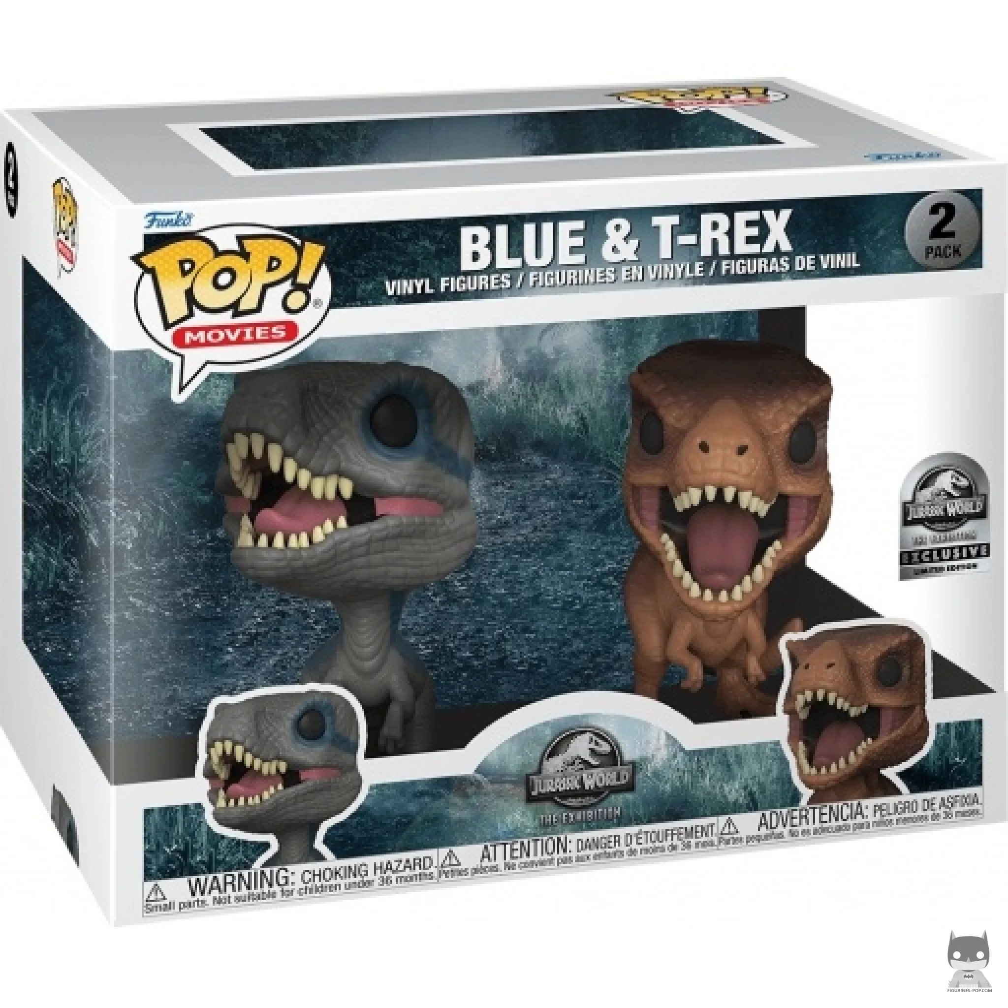 Blue & T-Rex Funko Pop! figure in its box