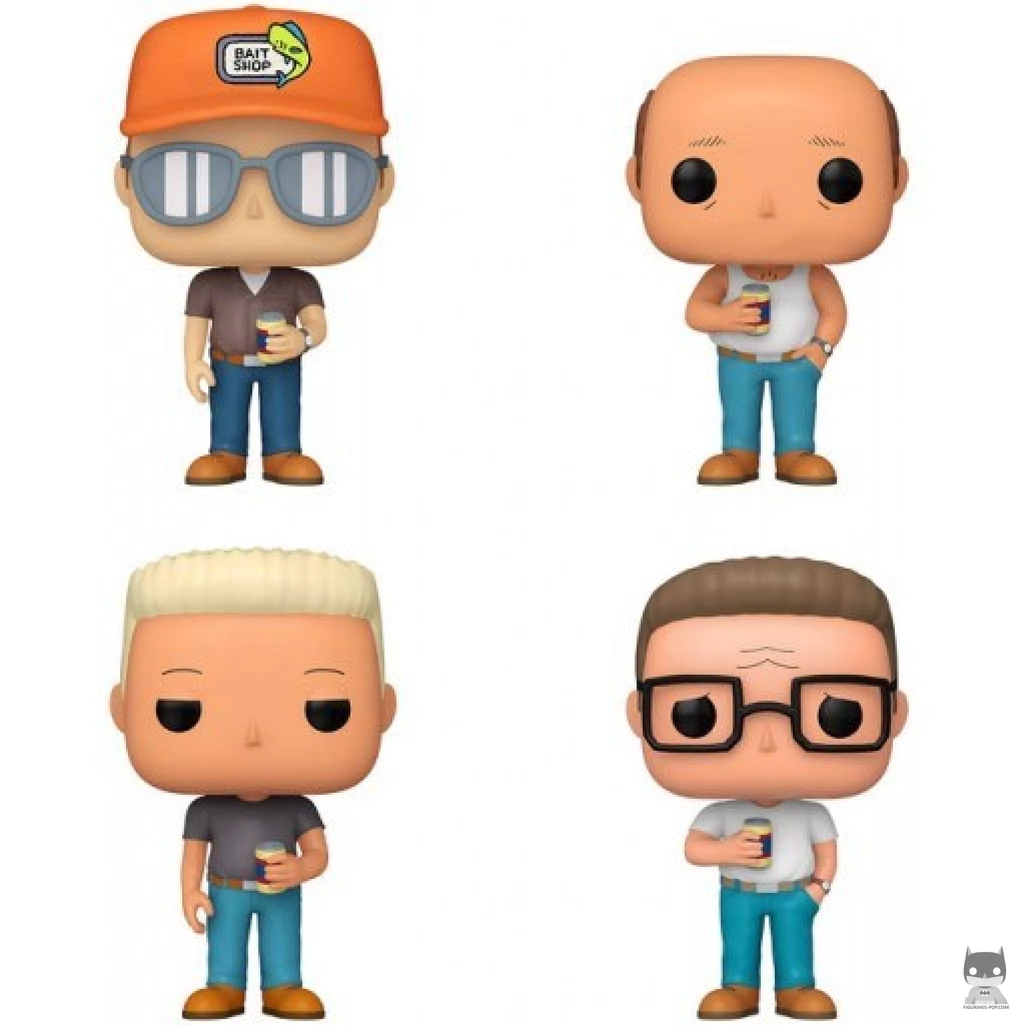 Dale Gribble, Hank Hill, Bill Dauterive & Boomhauer Funko Pop! figure (King of the Hill)