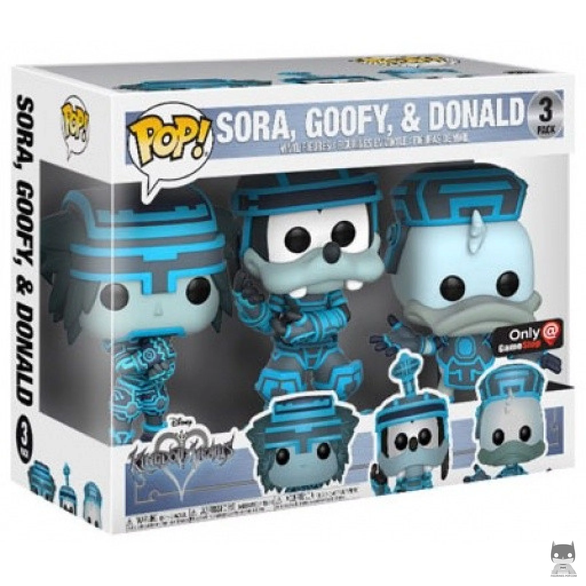 Sora, Goofy & Donald (Tron) Funko Pop! figure in its box