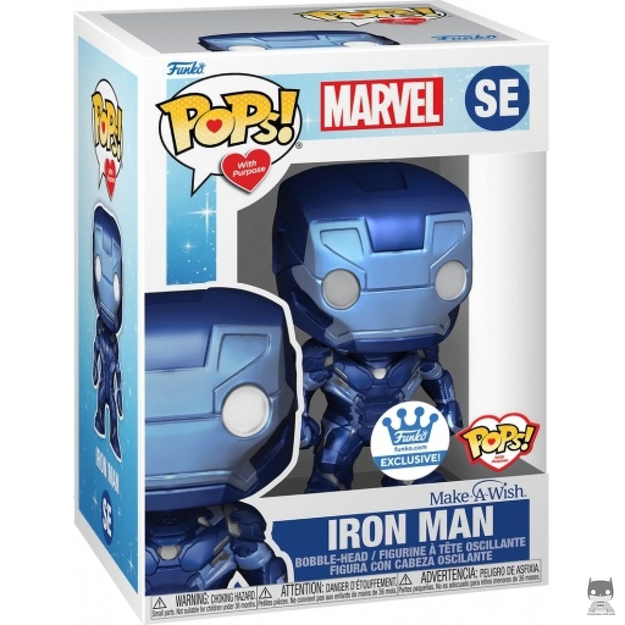 Iron Man (Metallic) Funko Pop! figure in its box