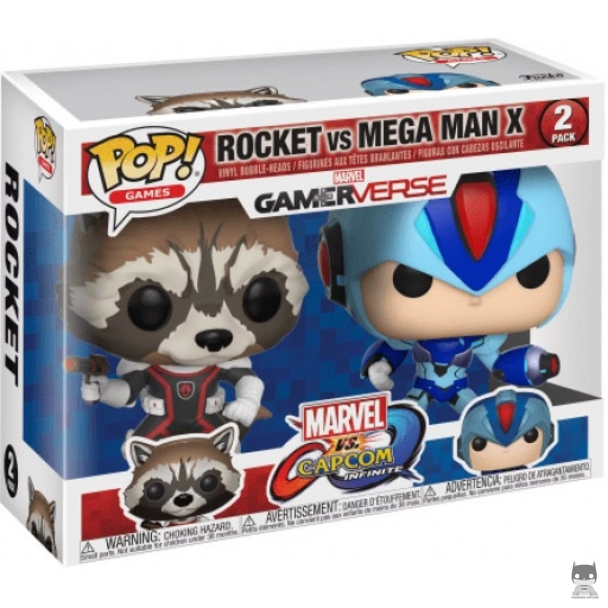 Rocket vs Mega Man X Funko Pop! figure in its box