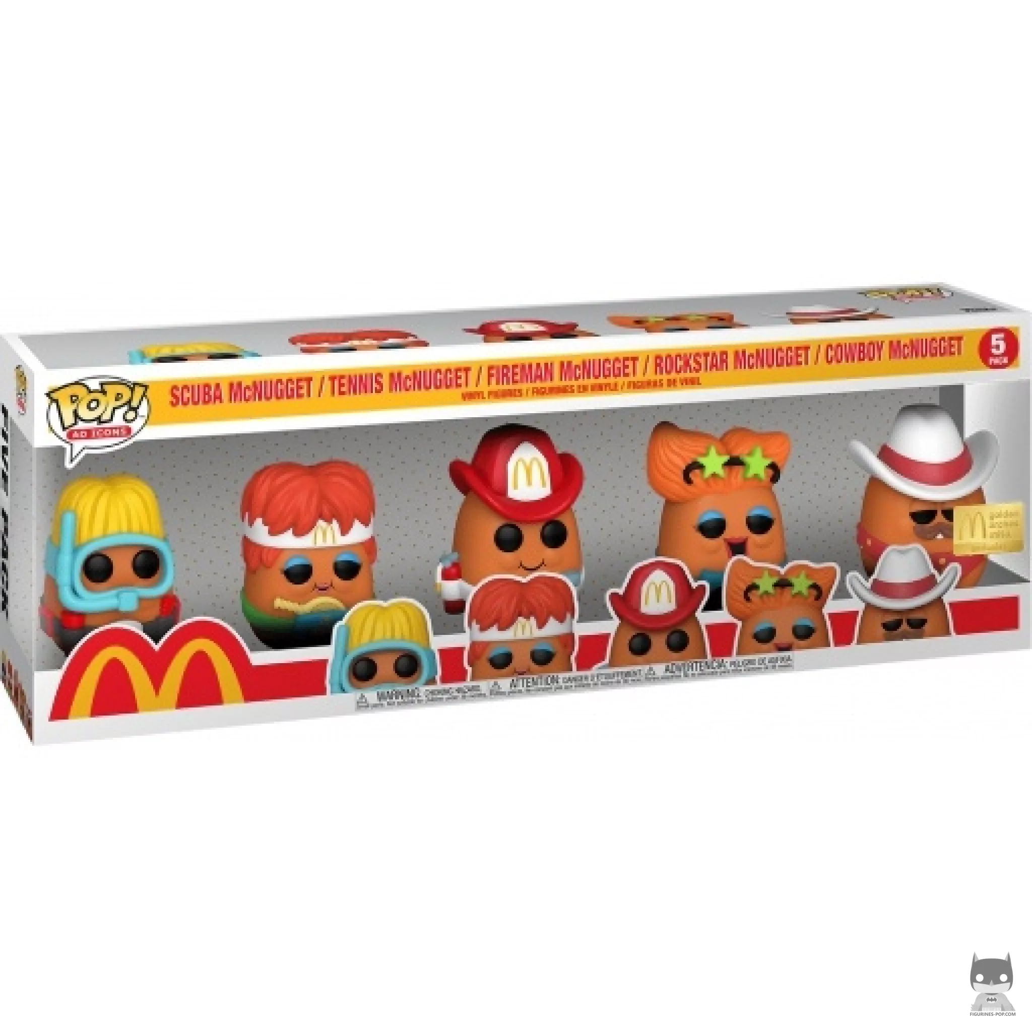 Scuba McNugget, Tennis McNugget, Fireman McNugget, Rockstar McNugget & Cowboy McNugget Funko Pop! figure in its box