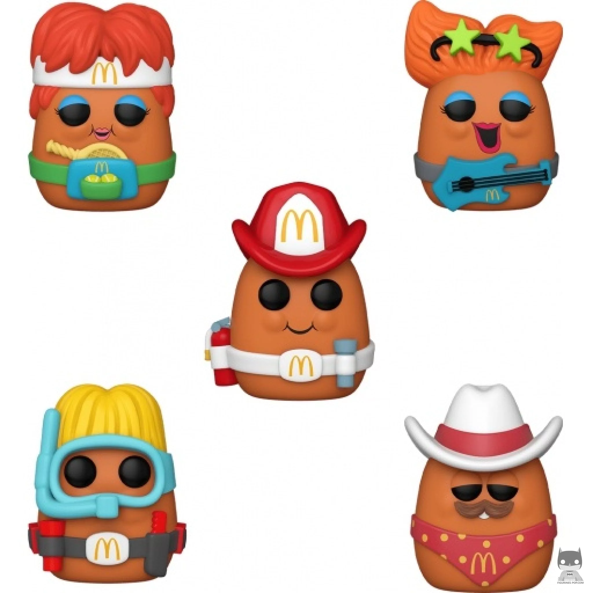 Scuba McNugget, Tennis McNugget, Fireman McNugget, Rockstar McNugget & Cowboy McNugget Funko Pop! figure (McDonald's)