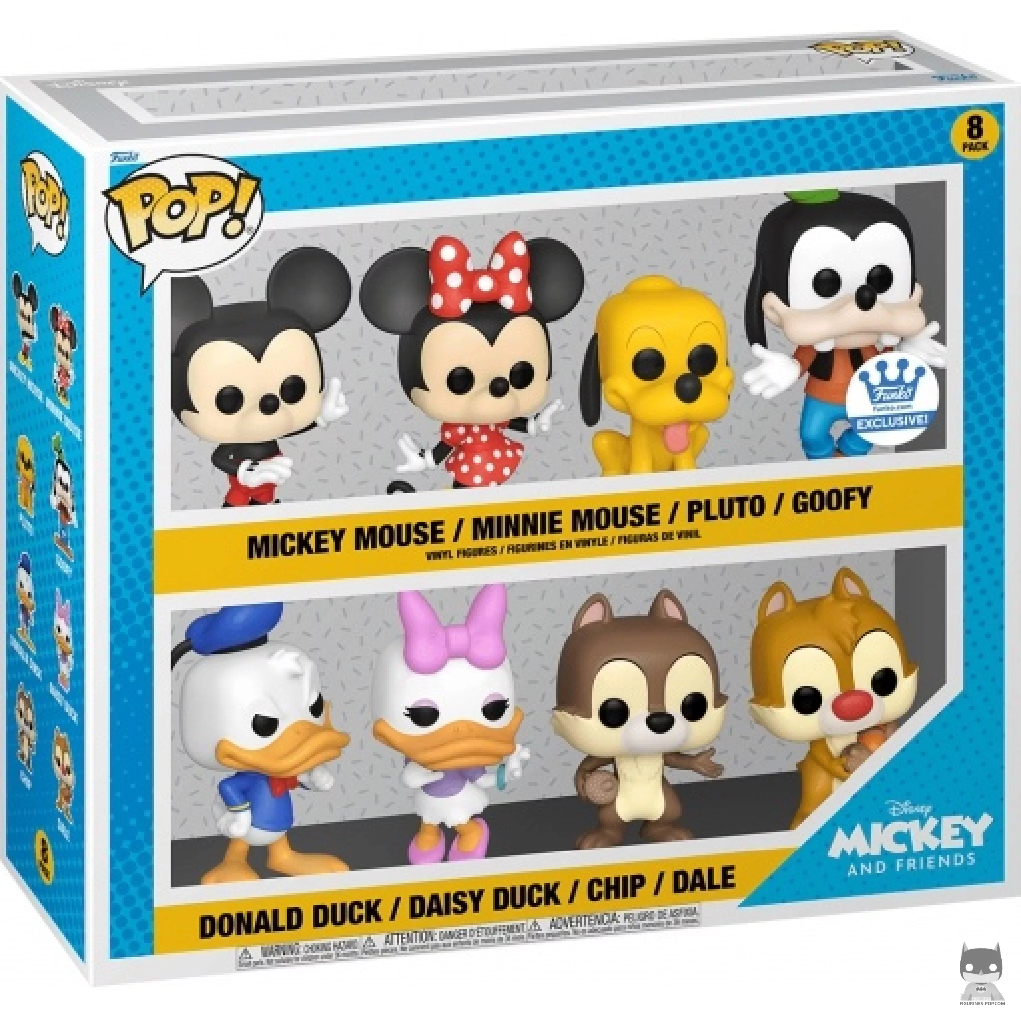 Mickey Mouse, Minnie Mouse, Pluto, Goofy, Donald Duck, Daisy Duck, Chip & Dale Funko Pop! figure in its box