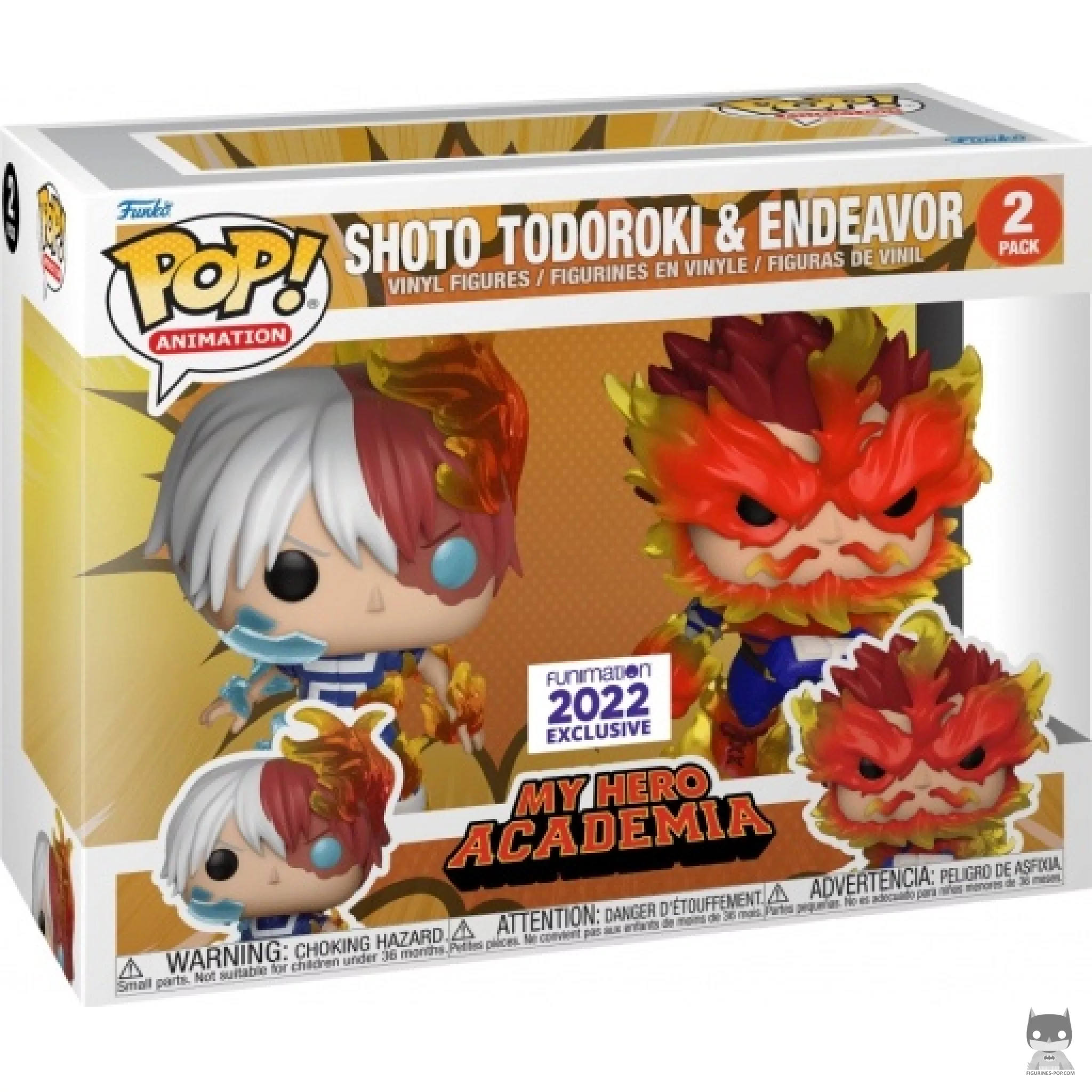 Shoto Todoroki & Endeavor Funko Pop! figure in its box